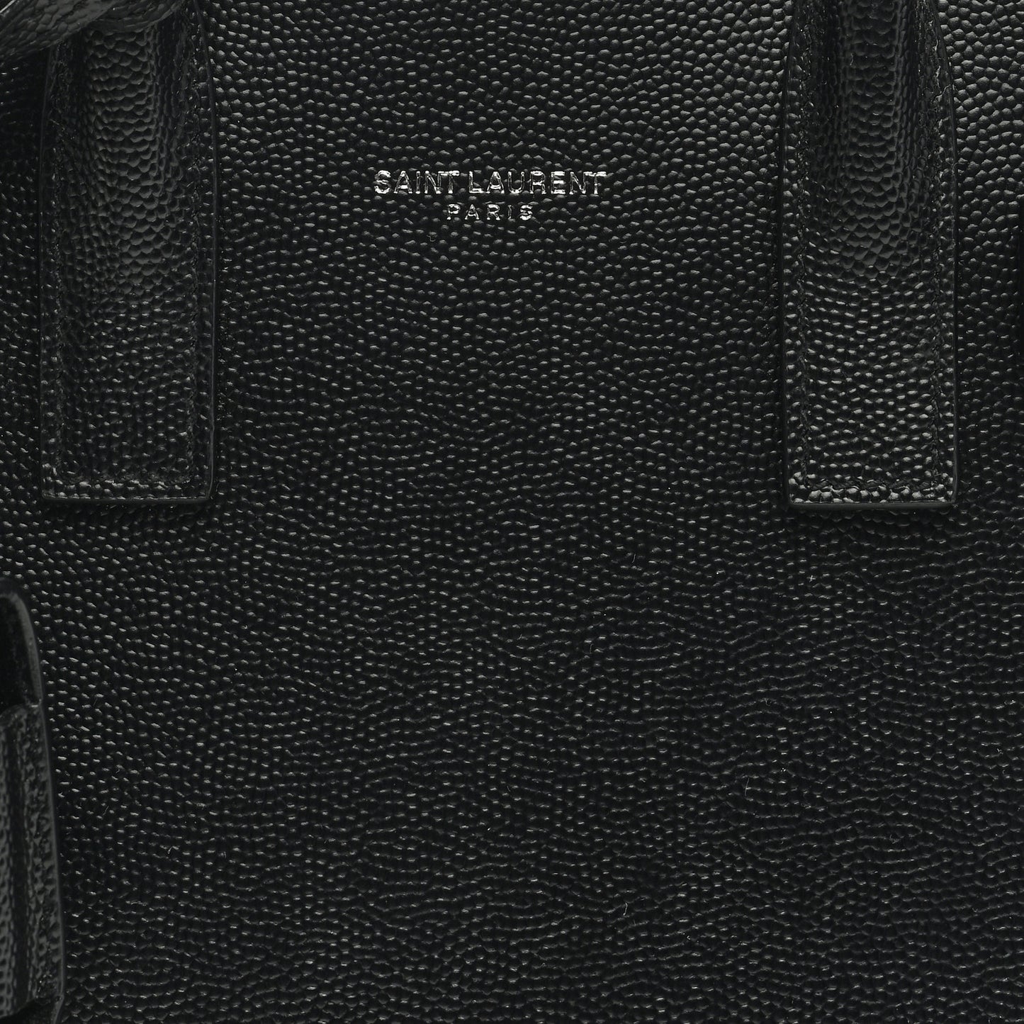 SAINT LAURENT Grained Calfskin Nano Sac De Jour Black