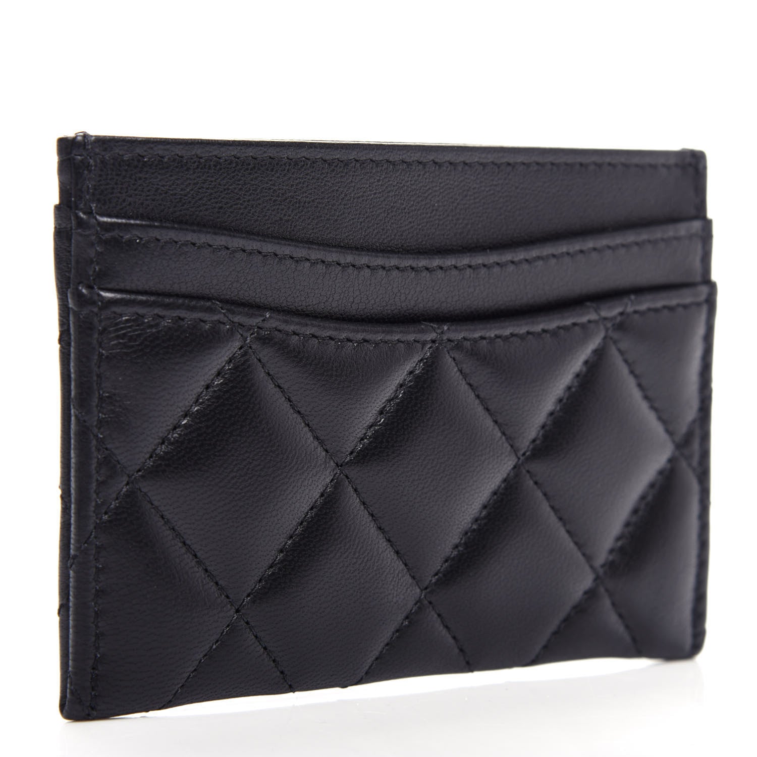 Chanel Lambskin Quilted Card Holder Black 3 of 9