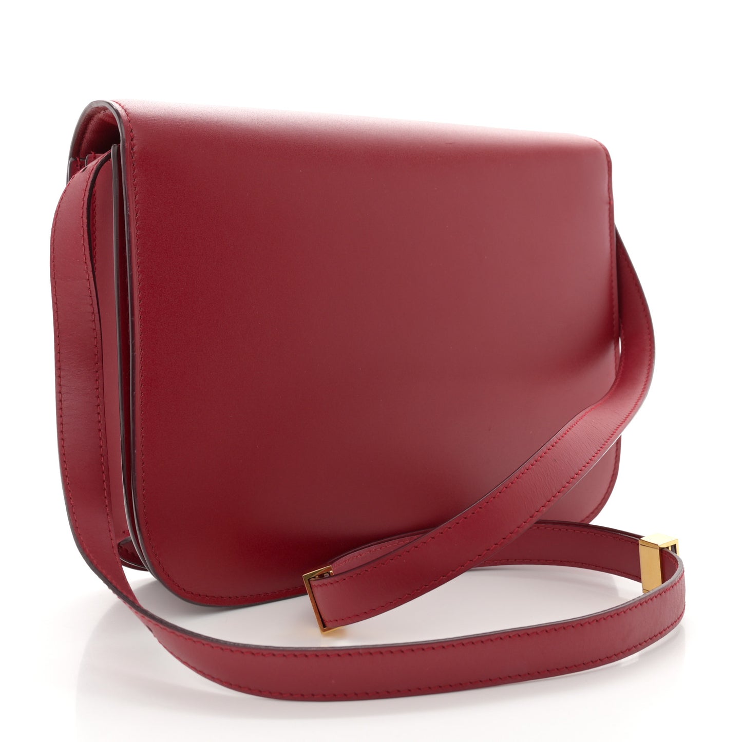 Smooth Calfskin Medium Classic Box Flap Bag Red