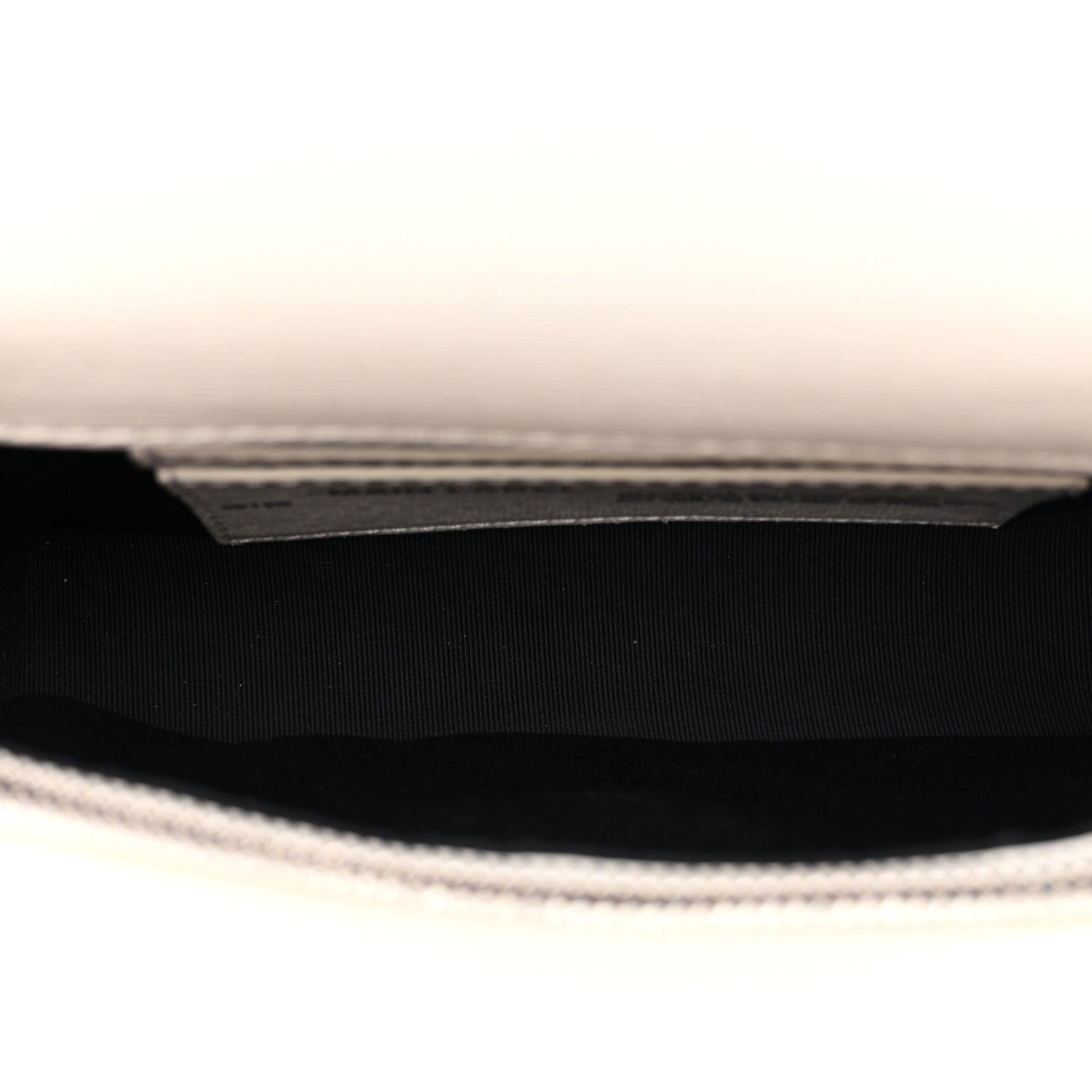 Off-White Saffiano Striped Mini Diag Binder Clip Bag White Black Red 5 of 12