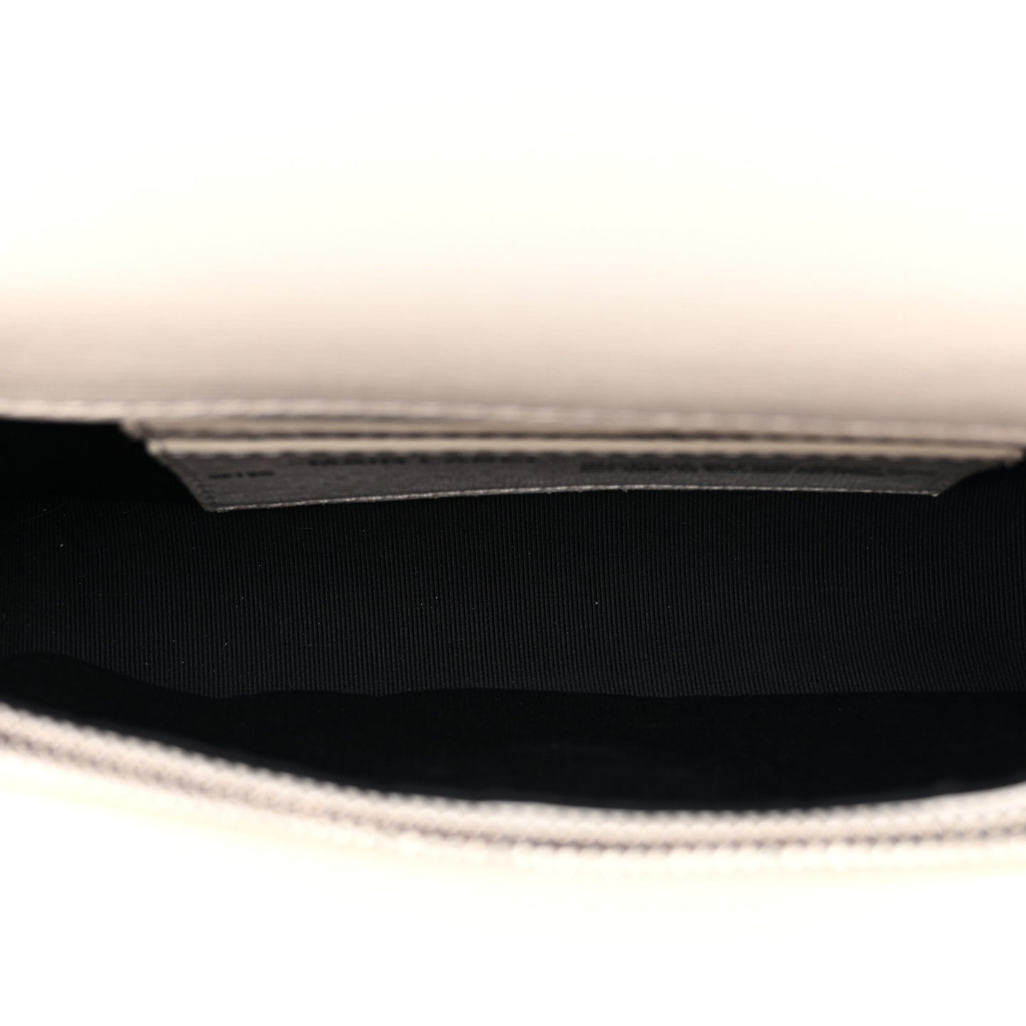 Saffiano Striped Mini Diag Binder Clip Bag White Black Red