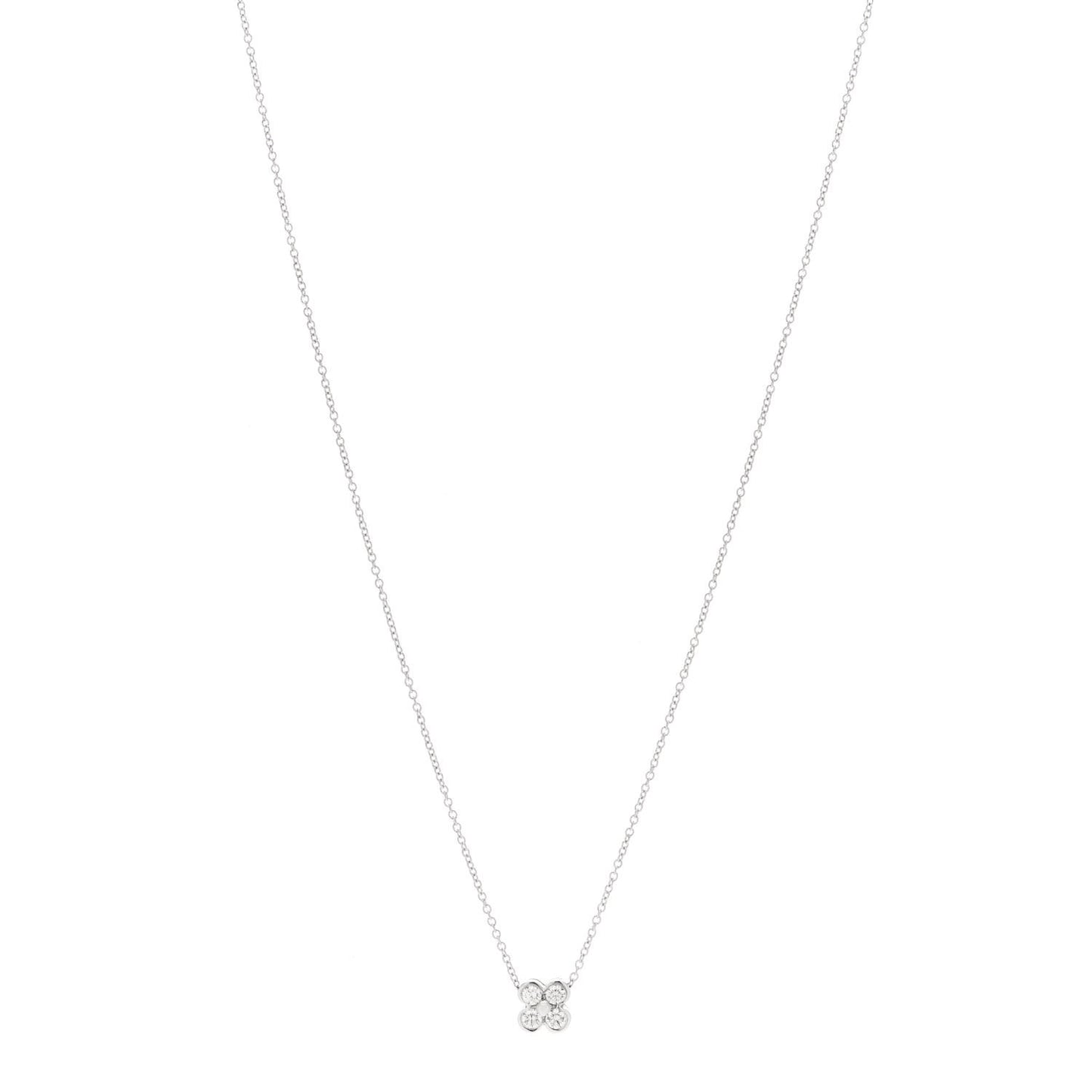 Platinum Diamond .20ctw Flower Pendant Necklace