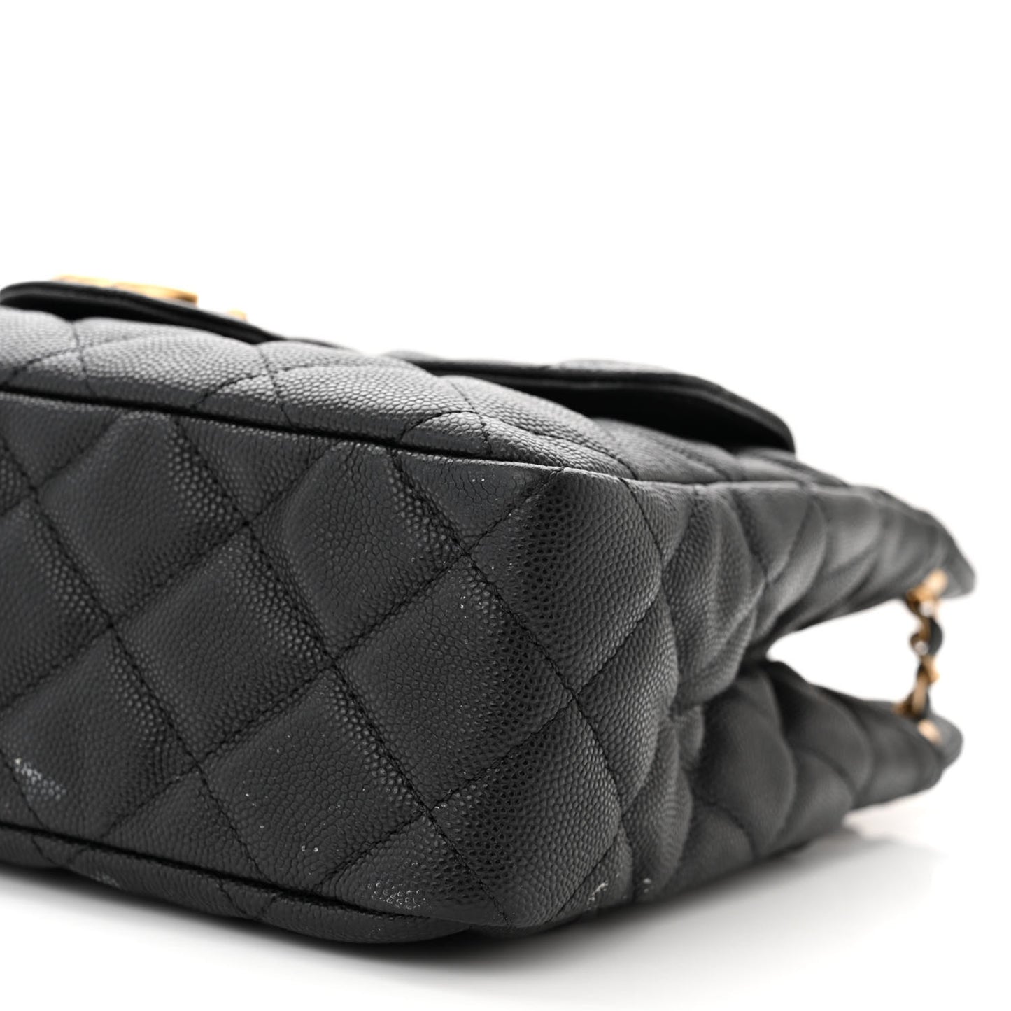 Caviar Quilted Wavy CC Hobo Black