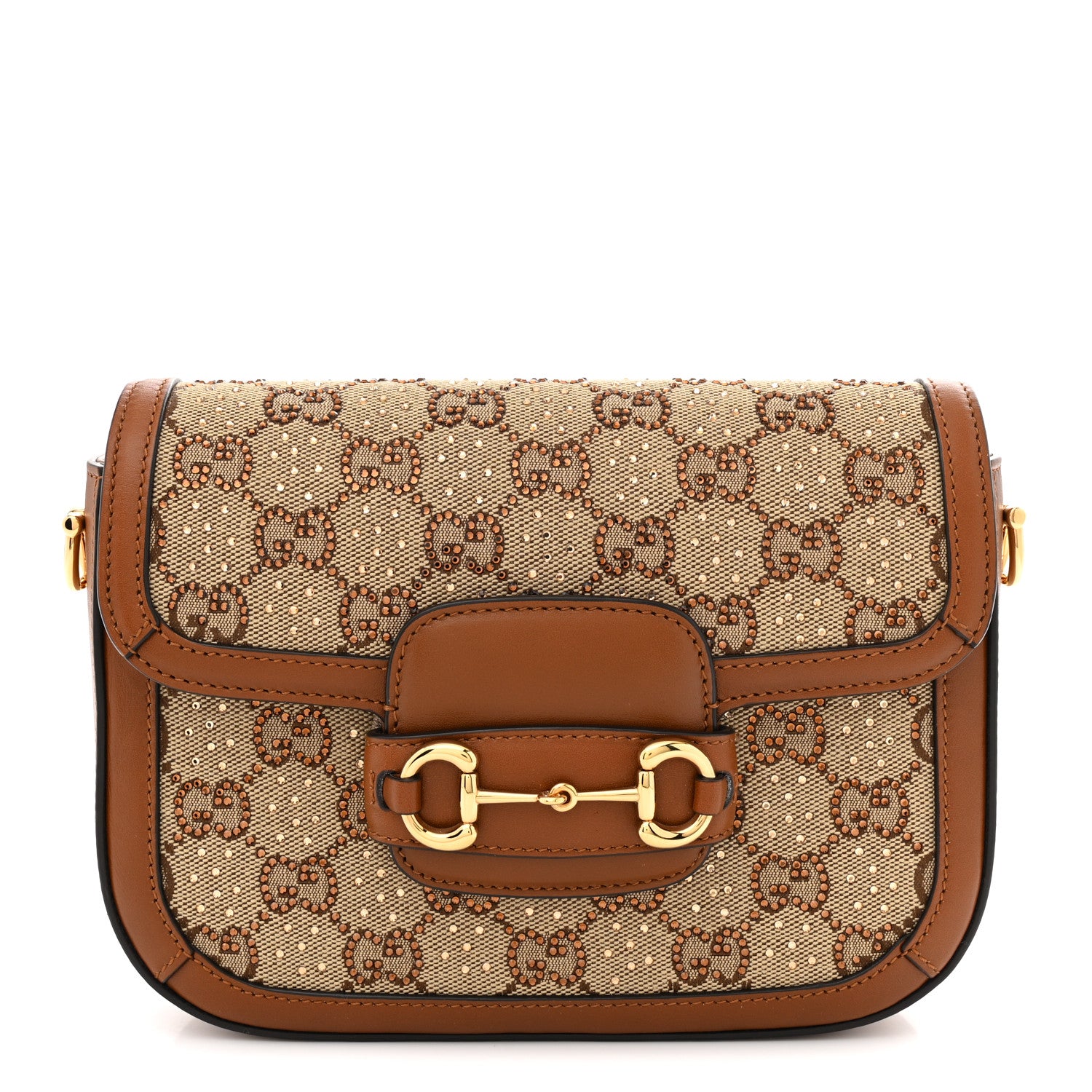 Gucci New Canvas Charisma Calfskin Crystal GG Monogram Mini