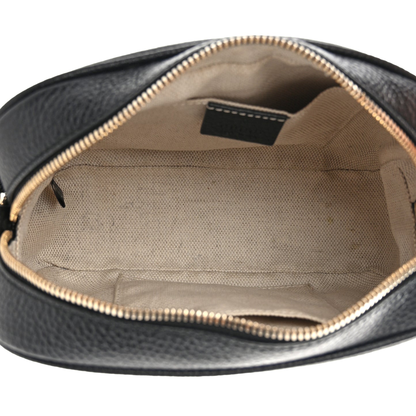 Pebbled Calfskin Small Soho Disco Bag Black