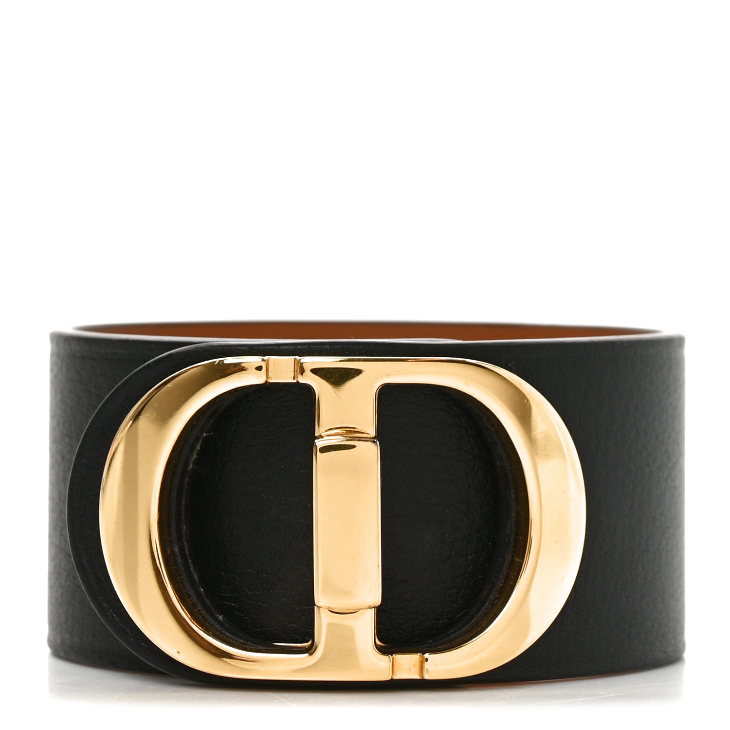 Christian Dior Calfskin 30 Montaigne Bracelet L Black 1915766