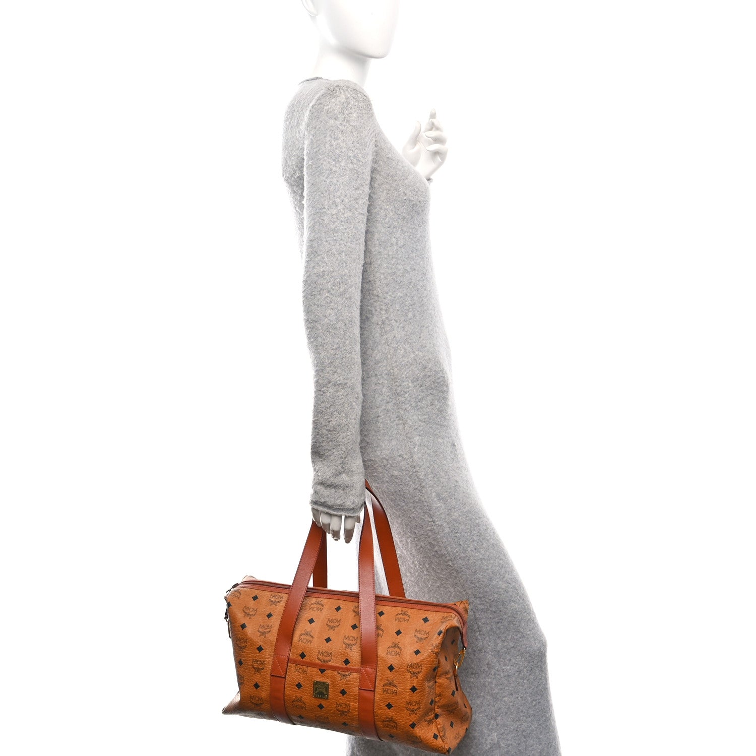 MCM Visetos Golf Duffle Bag Cognac 2 of 10