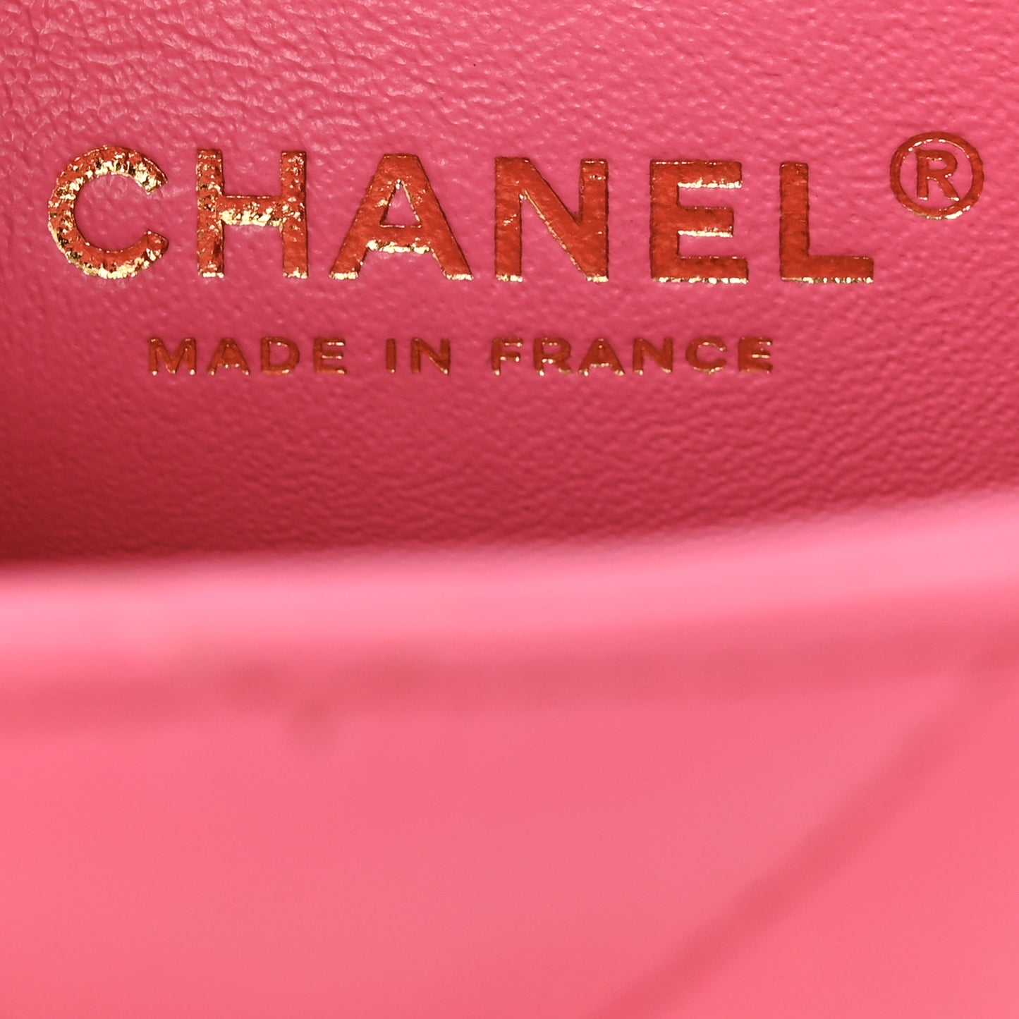 Lambskin Chevron Quilted Mini Rectangular Flap Fuchsia