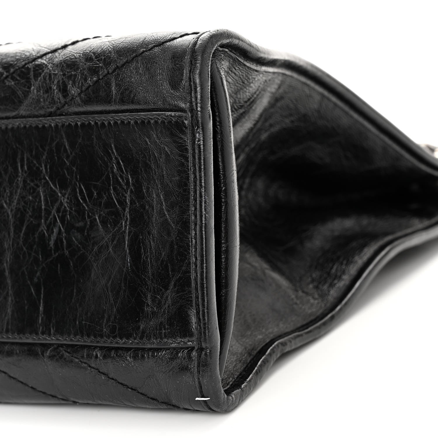 Saint Laurent Crinkled Calfskin Matelasse Monogram Niki Shopper Tote Black 9 of 9