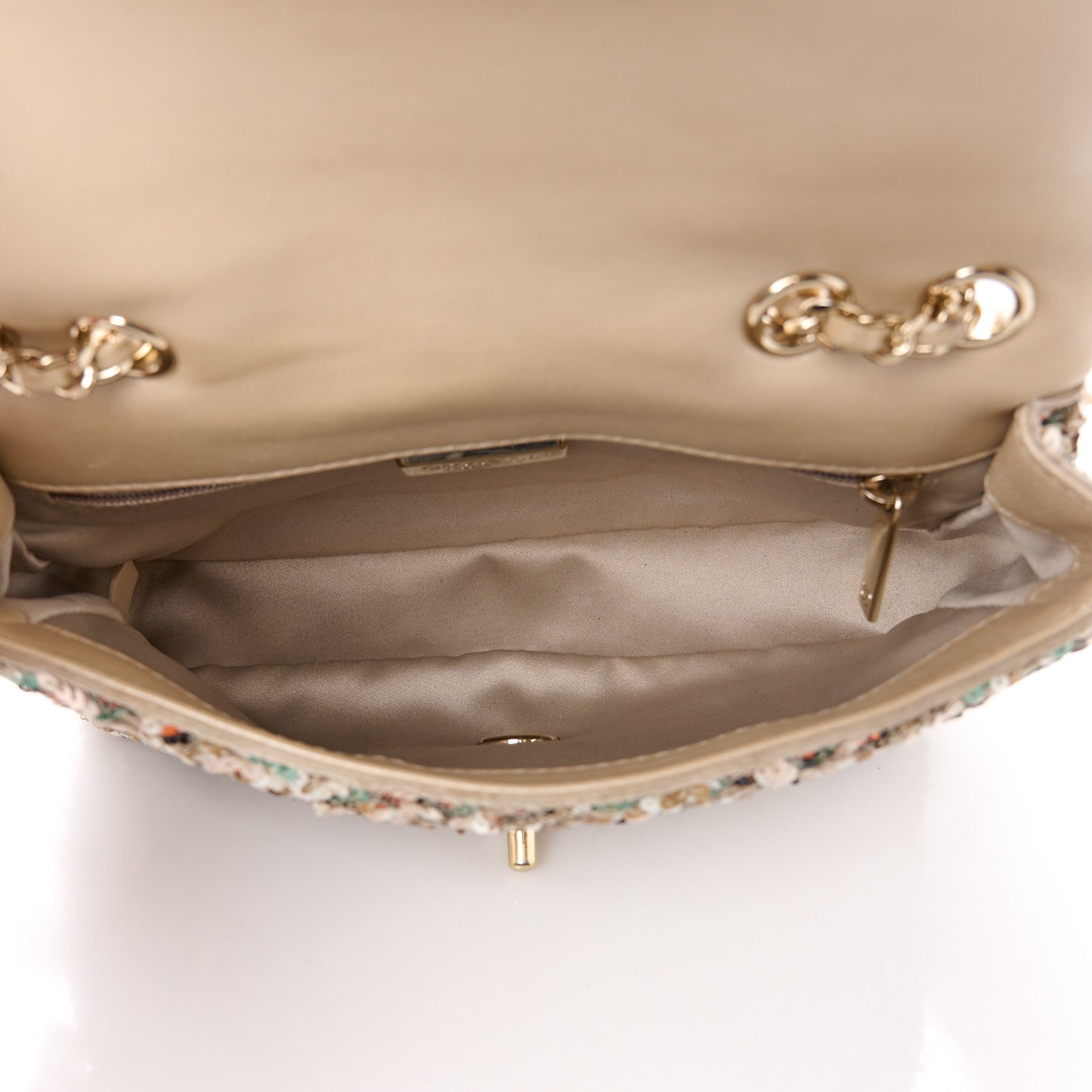 Sequin Small Single Flap Gold Multicolor