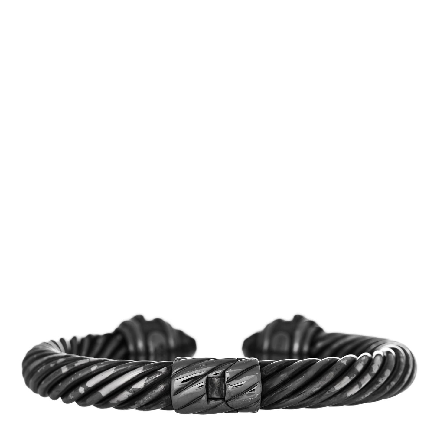 Blackened Sterling Silver 9mm Renaissance Cable Bracelet