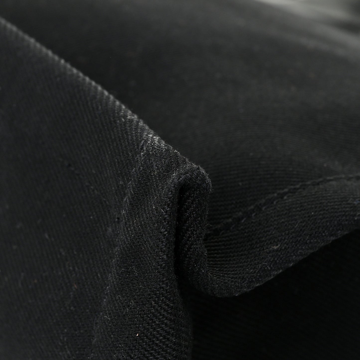Linen Calfskin Rive Gauche Tote Black