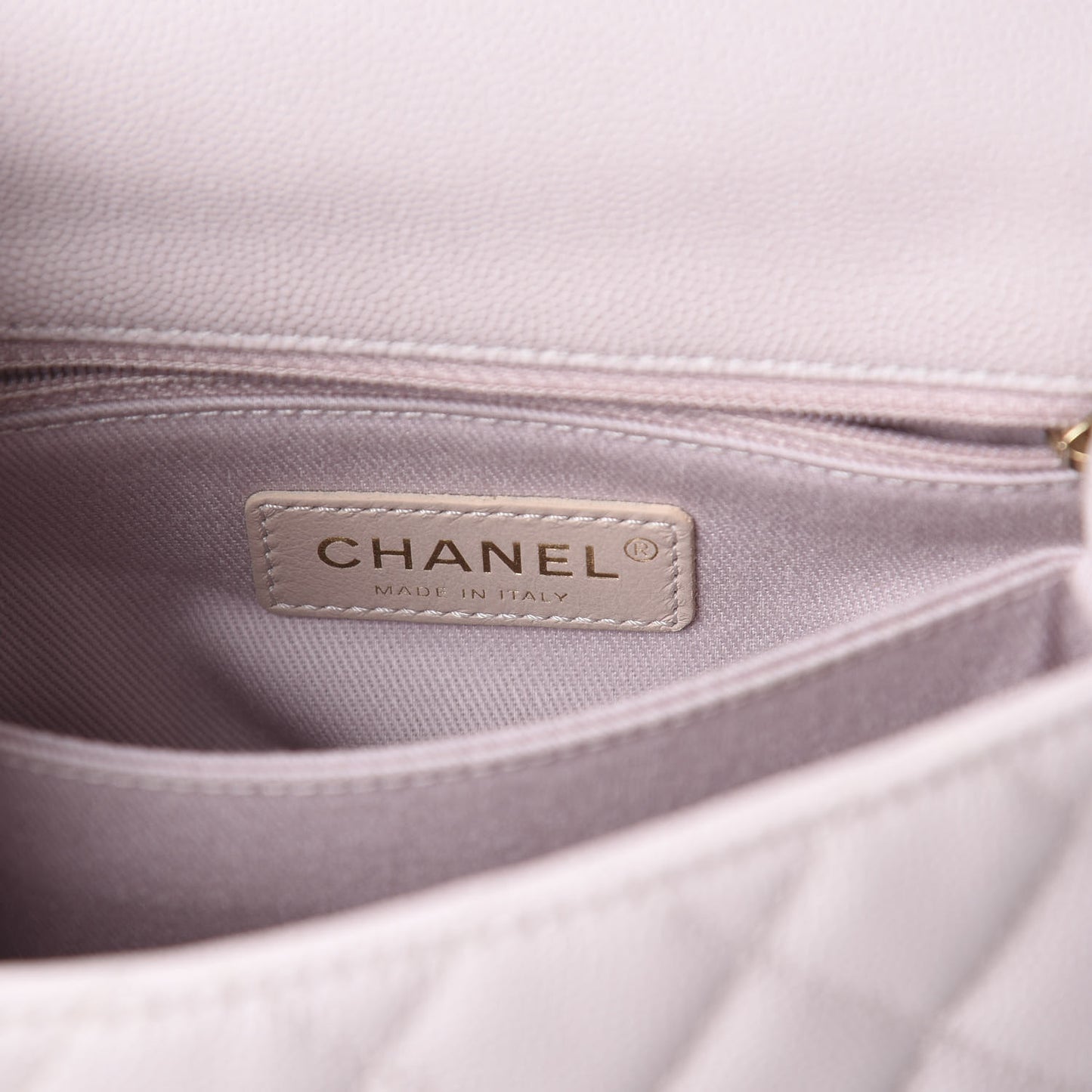 Caviar Quilted Mini Coco Handle Flap Lilas Lilac