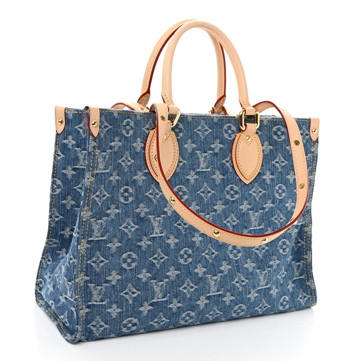 Monogram Denim Onthego MM Blue
