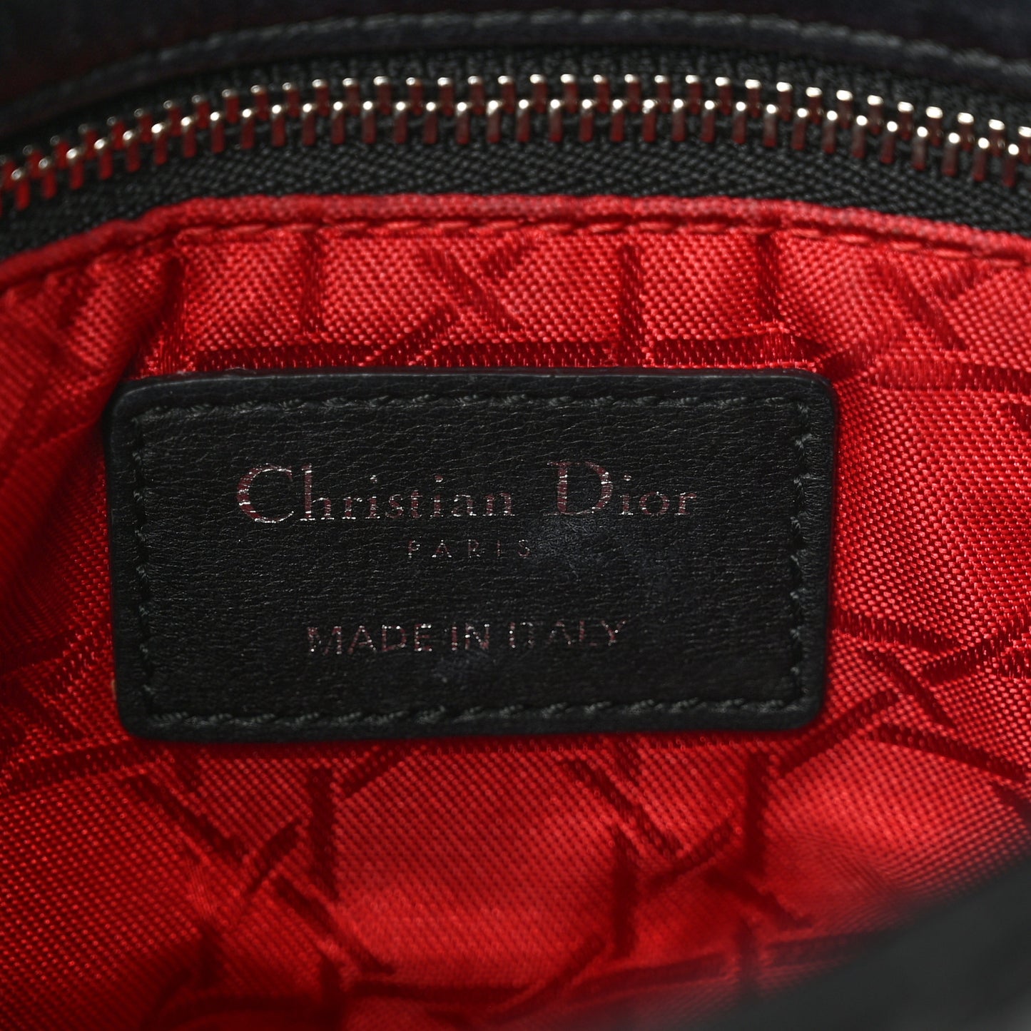 Lambskin Cannage Mini Lady Dior Black