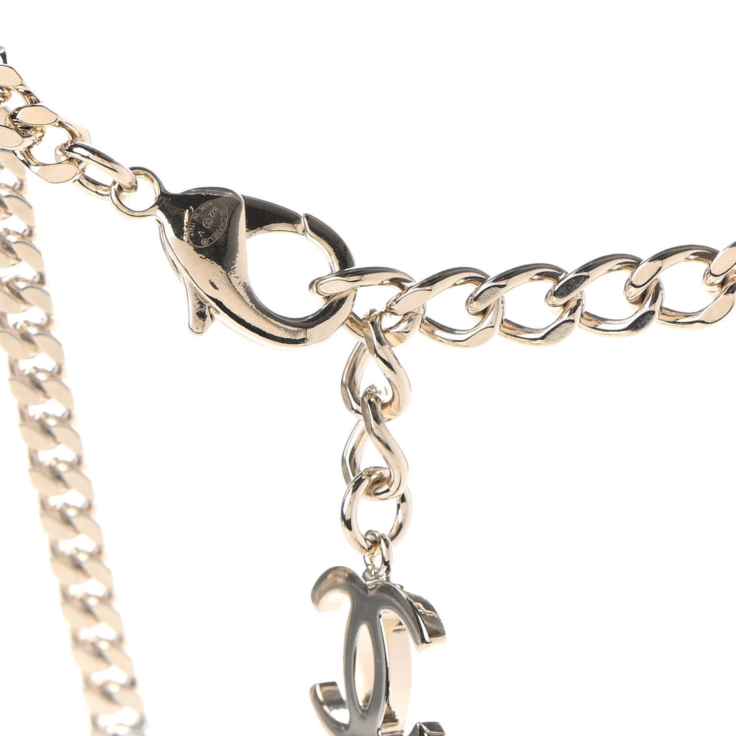 Crystal Chain CC Choker Gold Silver