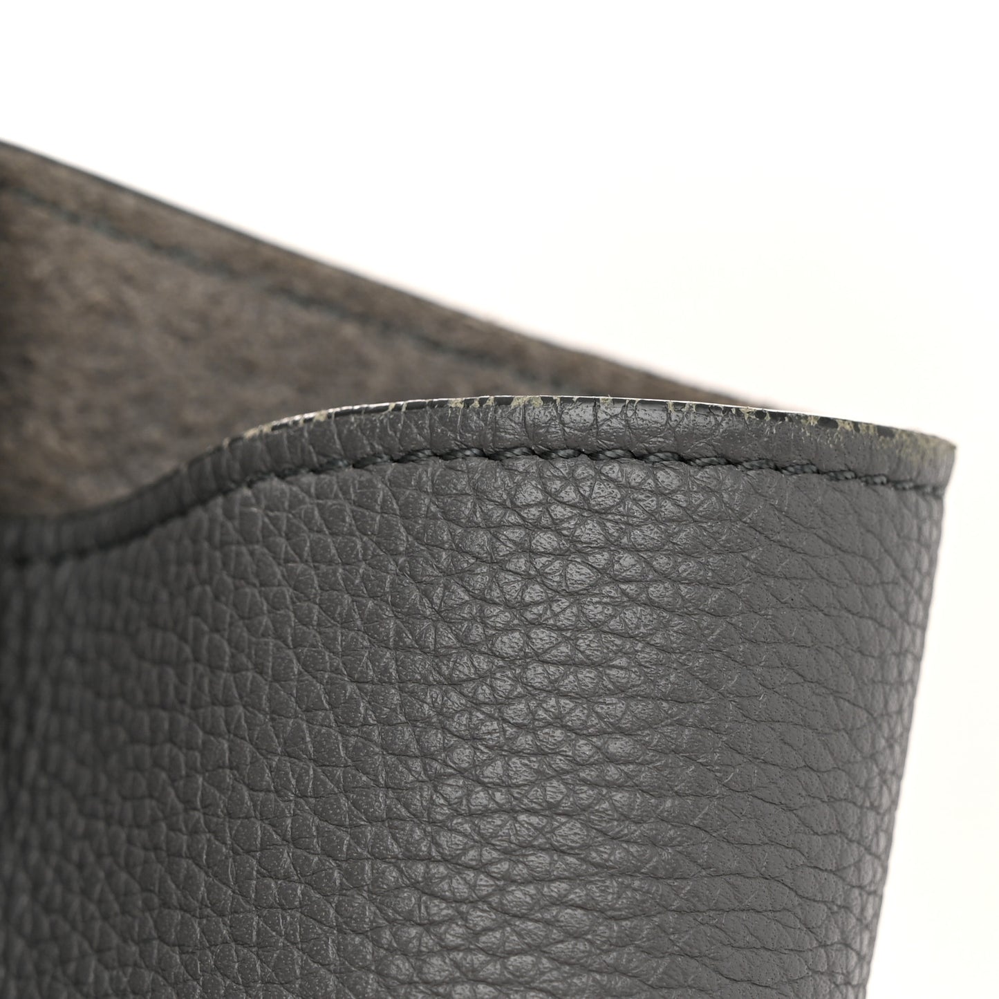 Baby Drummed Calfskin Micro Luggage Kohl