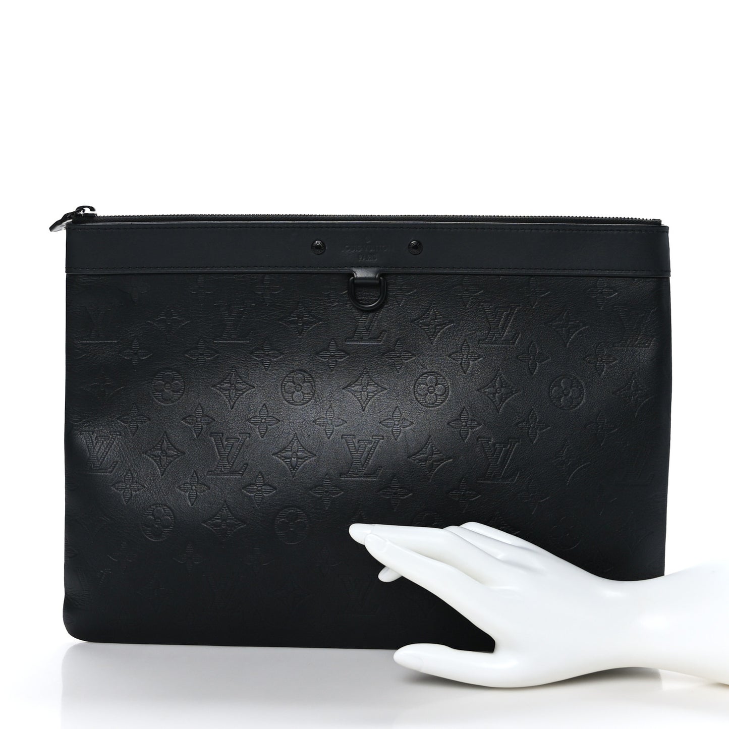 Calfskin Monogram Shadow Discovery Pochette Black