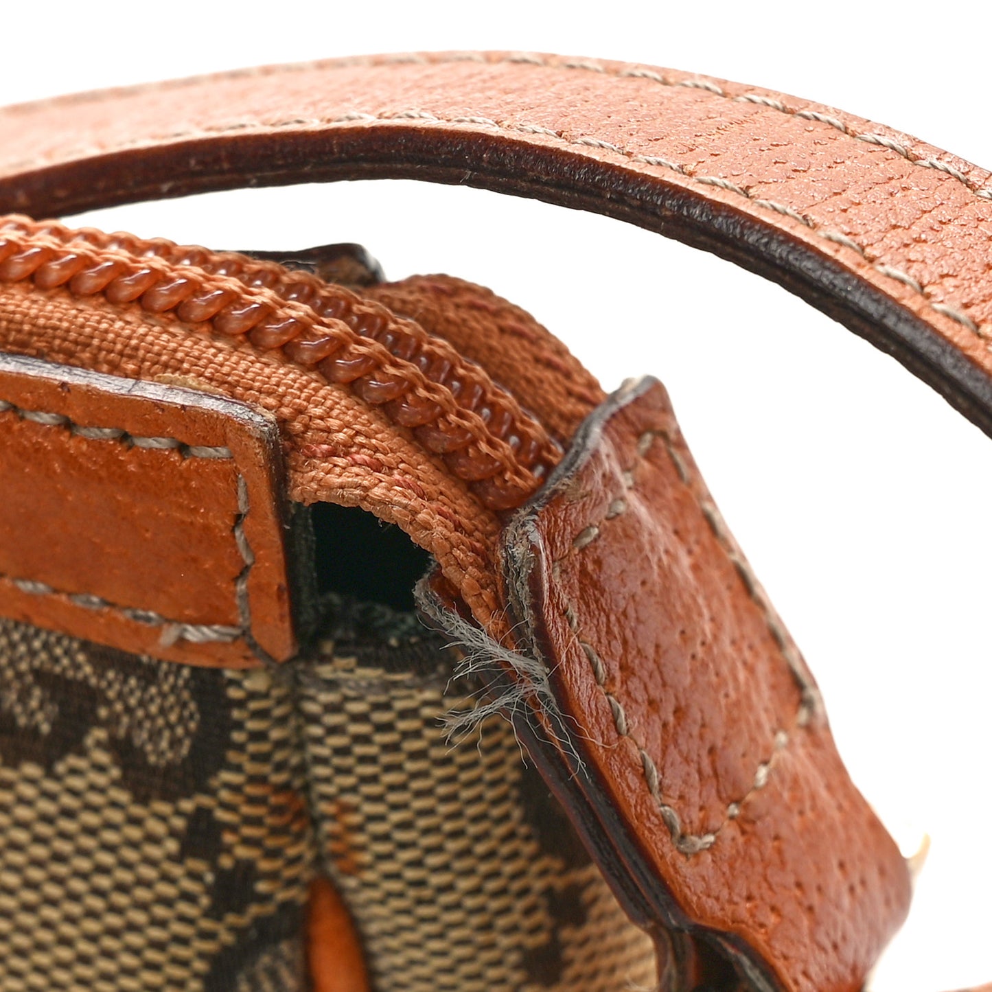 Monogram D Ring Cosmetic Case Light Brown