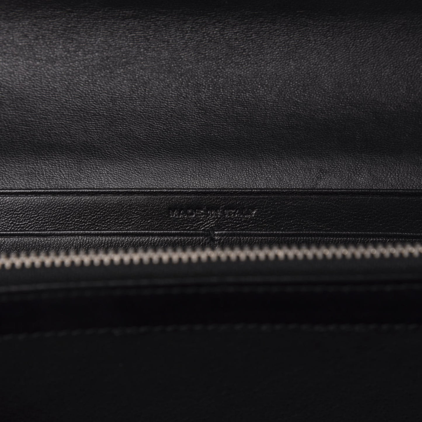 Calfskin Crocodile Embossed Monogram Flap Wallet Black