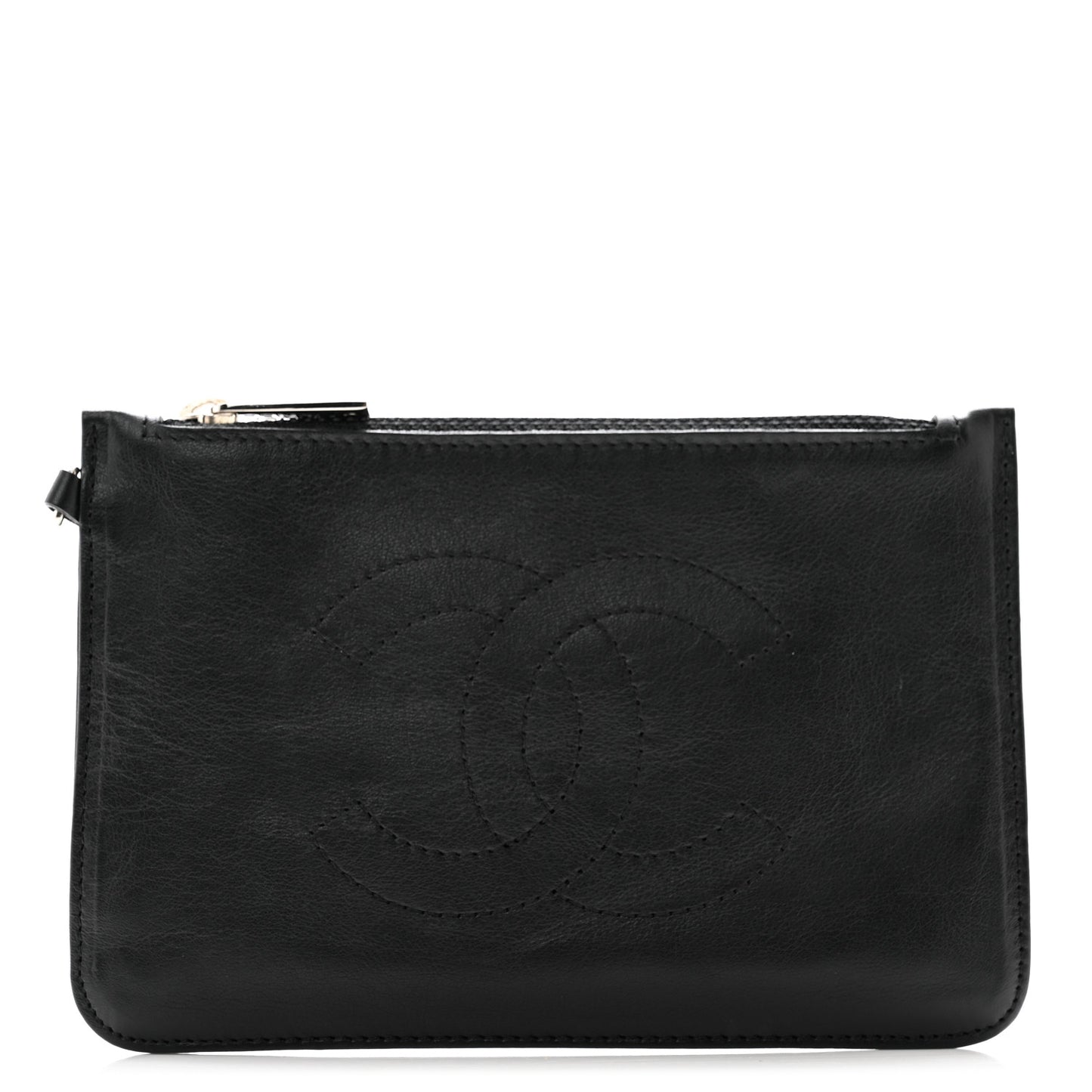 Calfskin CC Small Cosmetic Case Black