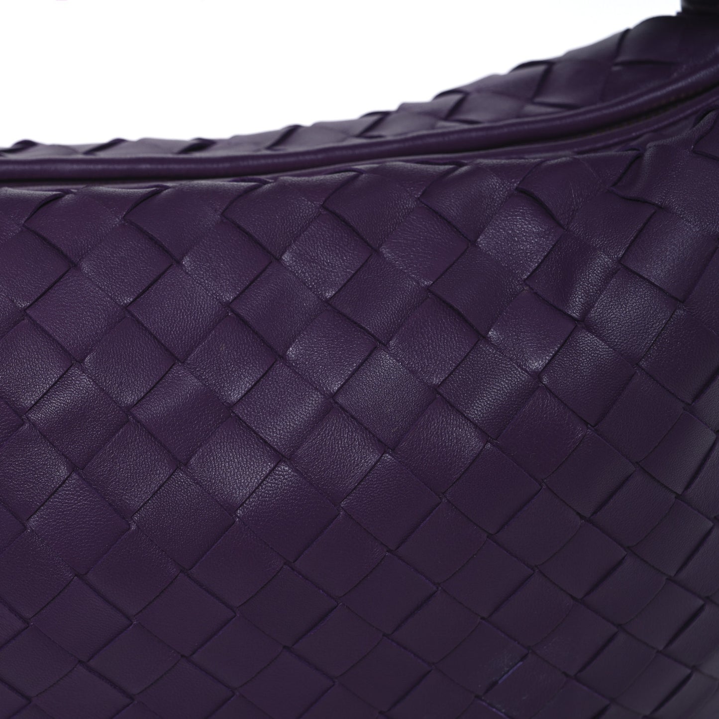 Nappa Intrecciato Teen Jodie Hobo Eggplant