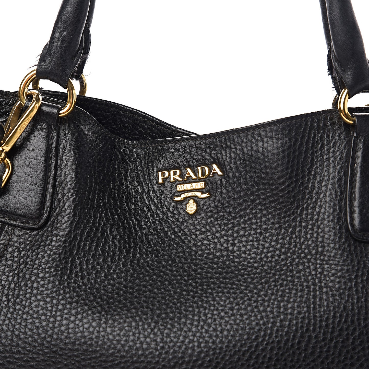 Vitello Daino Side Pocket Tote Black