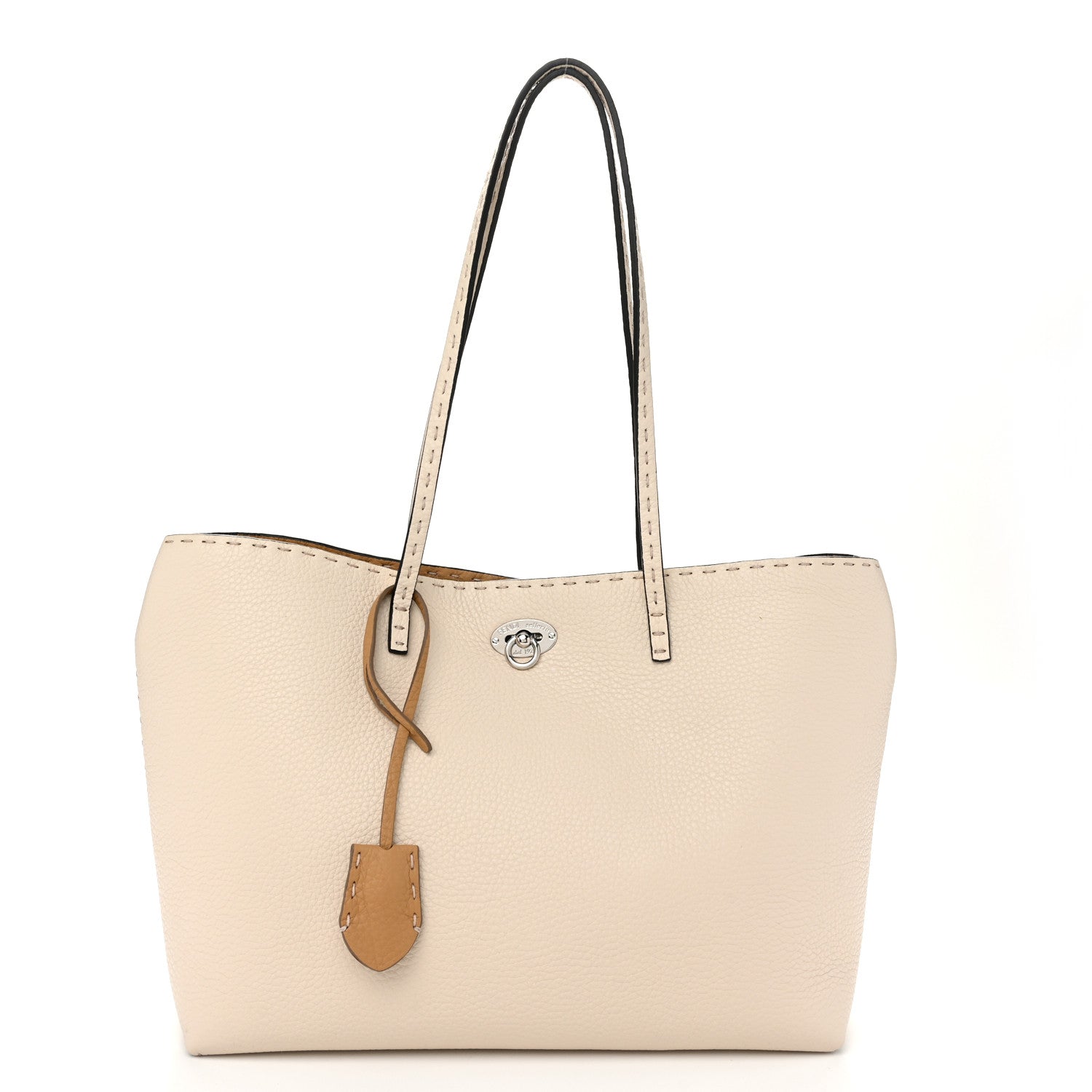 Fendi Cuoio Romano Selleria Bi-Color Carla Shopping Tote Camelia Dark Honey 1 of 11