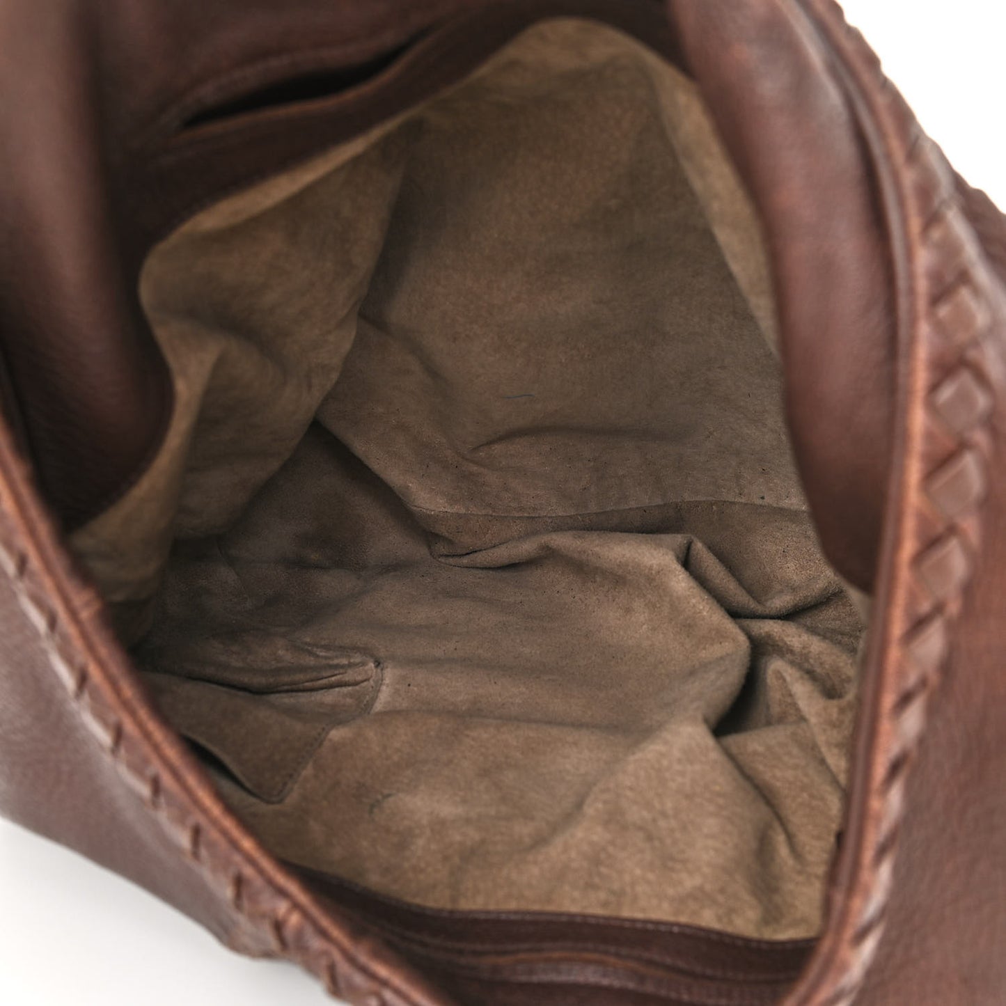 Cervo Deerskin Large Hobo Truffle