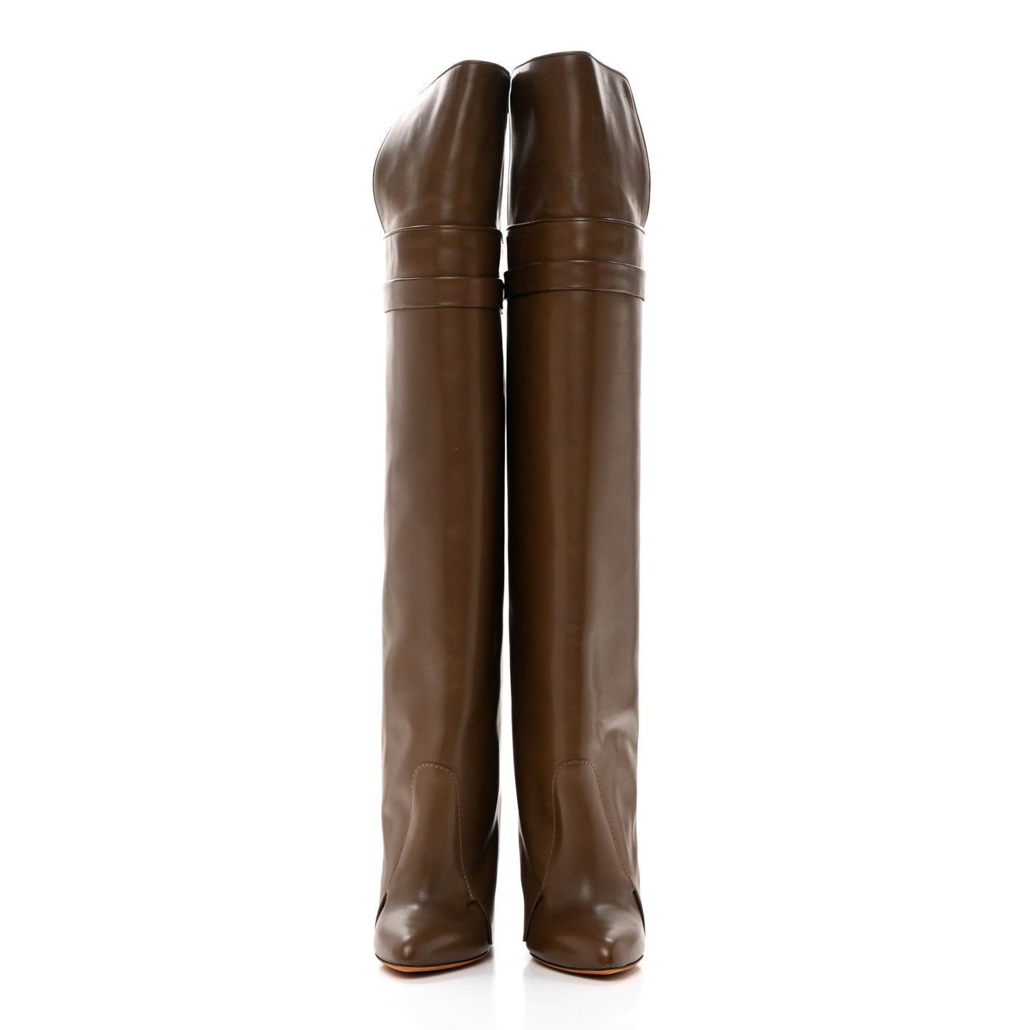 Givenchy Calfskin Shark Look Over The Knee Boots 37.5 Kaky 2 of 7