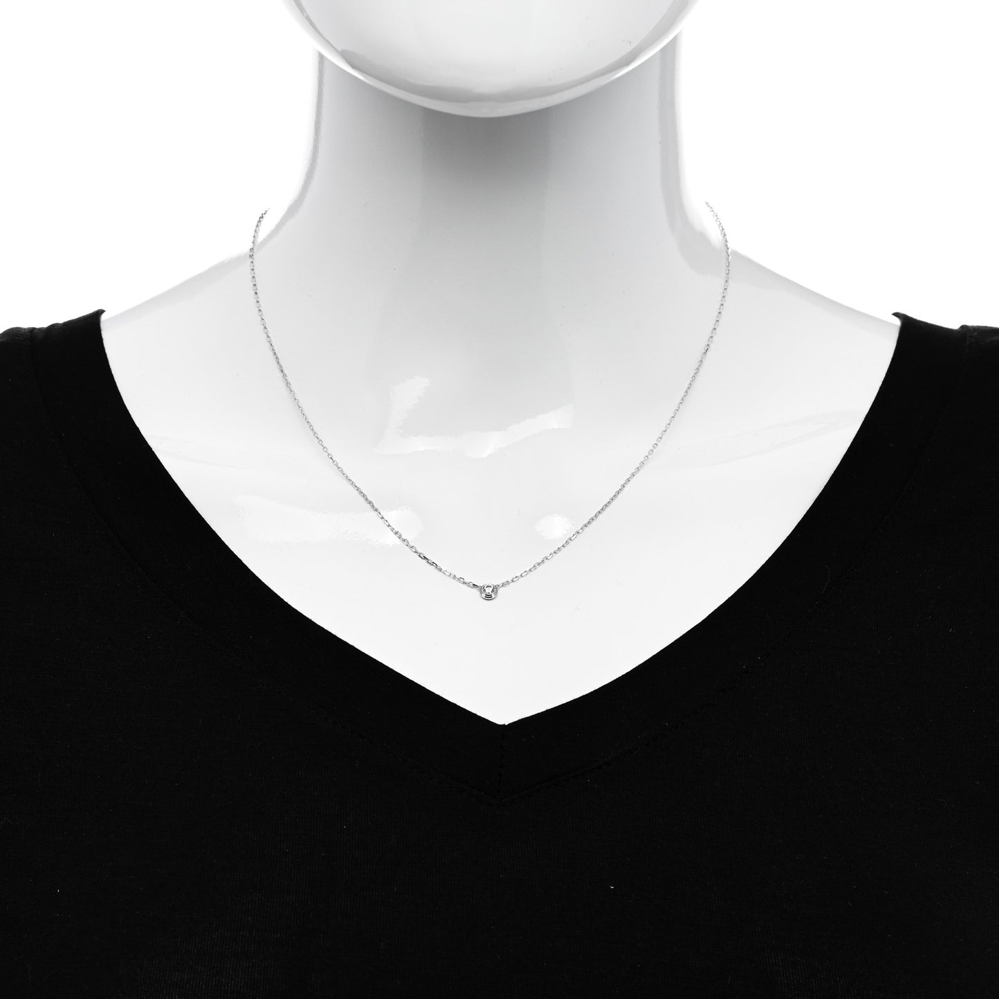 18K White Gold Diamond SM D'Amour Pendant Necklace