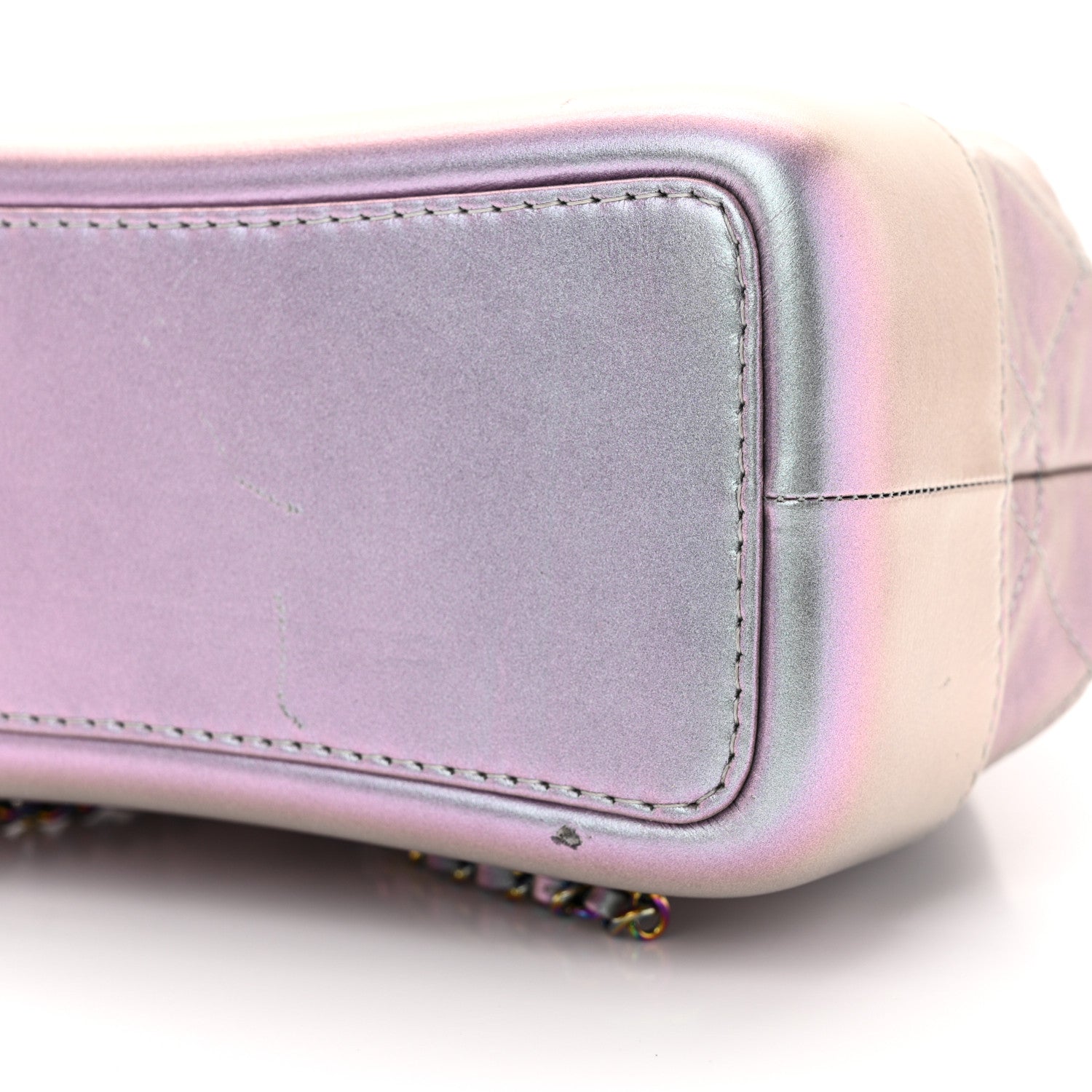 Chanel Iridescent Lambskin Calfskin Small Quilted Gabrielle Backpack Light Purple 9 of 12