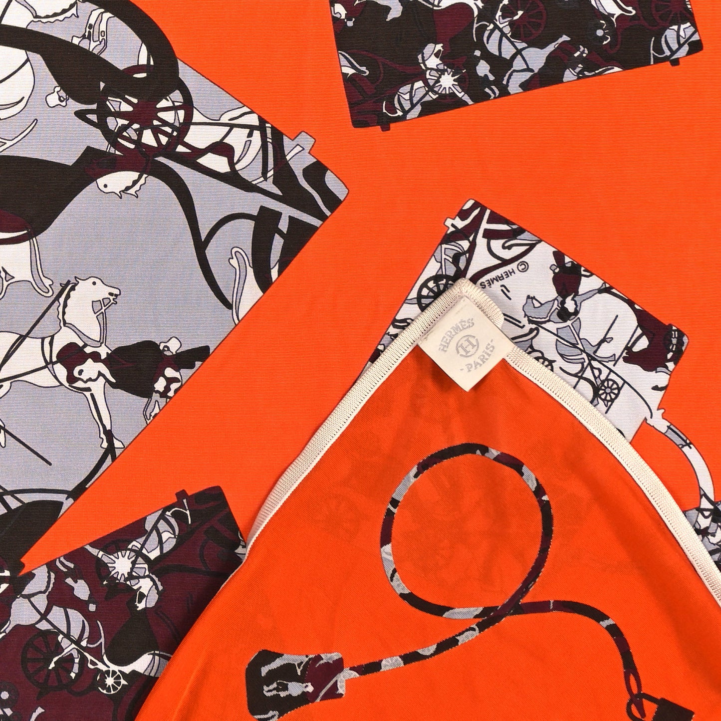 Silk Kelly en Caleche Scarf 90 Orange