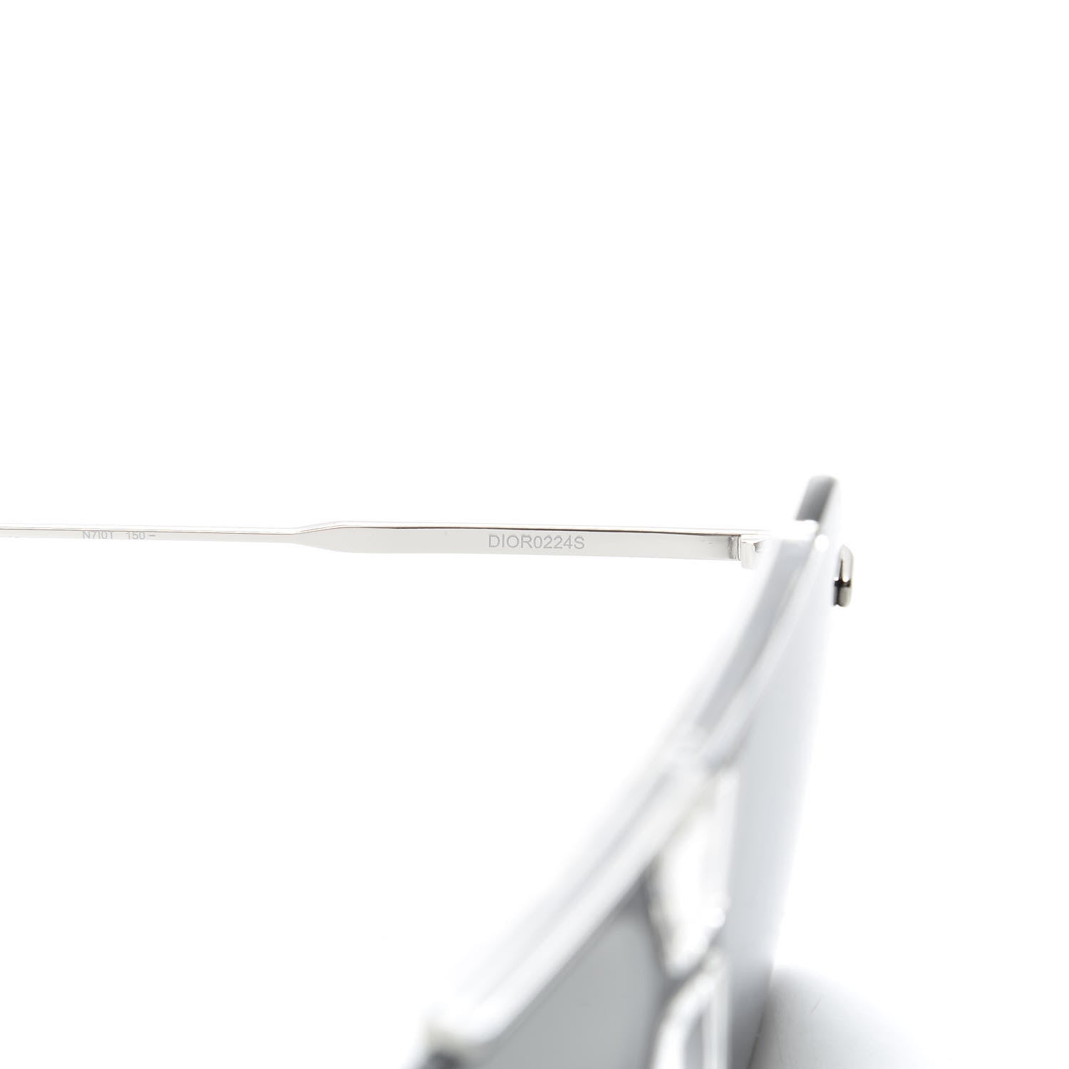 Christian Dior Homme 0224S Aviator Sunglasses Black Silver 5 of 7
