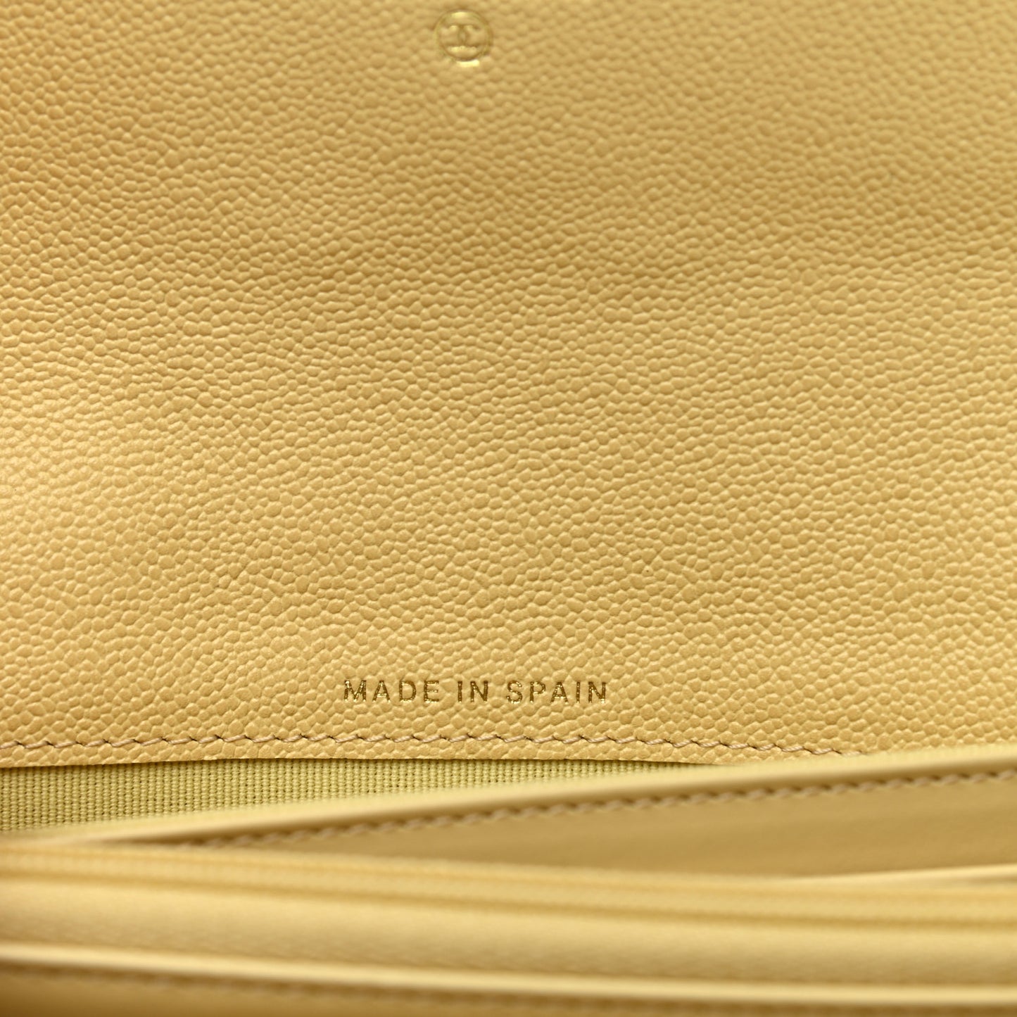 Caviar Quilted CC Flap Wallet Yellow