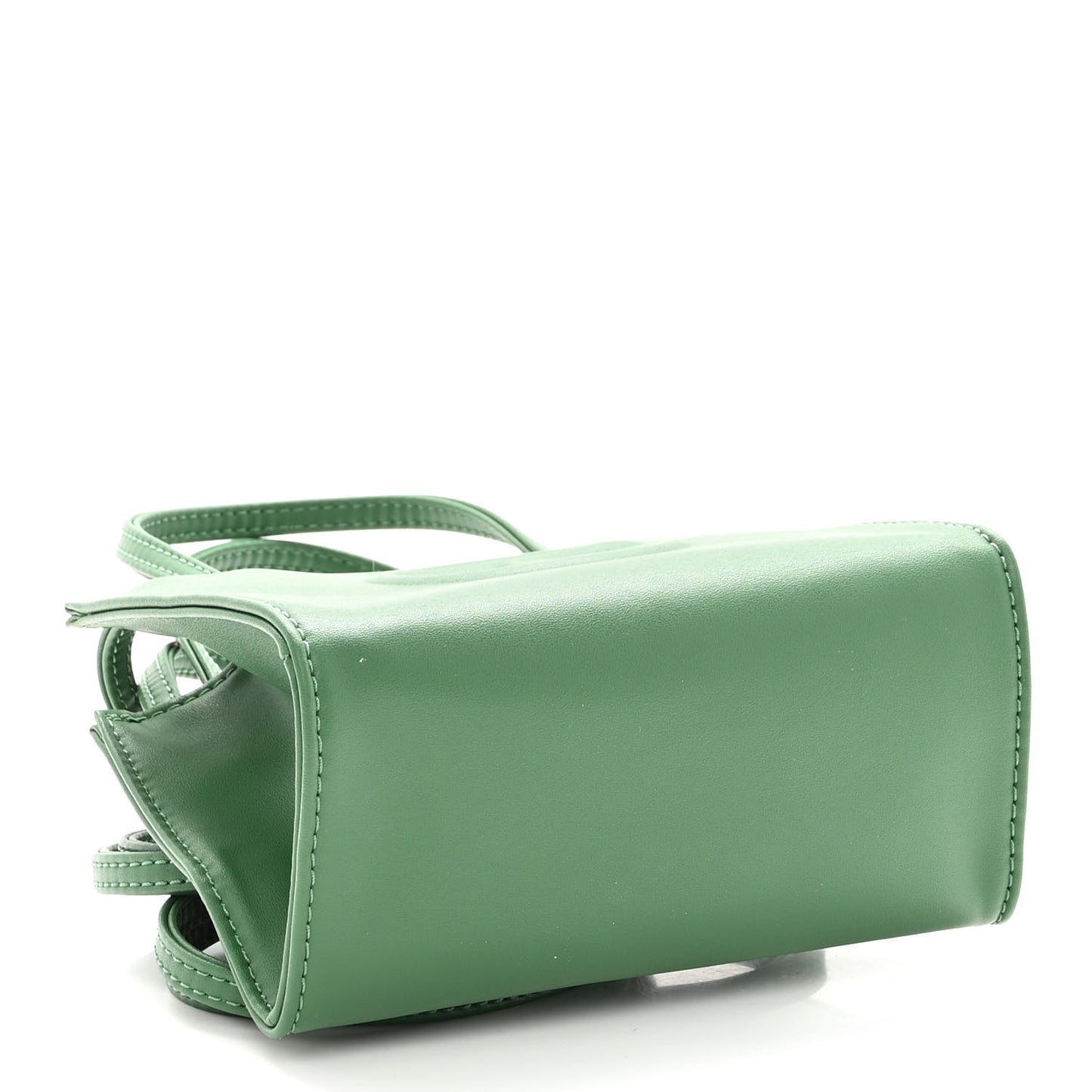 Vegan Leather Small Shopping Bag Leaf