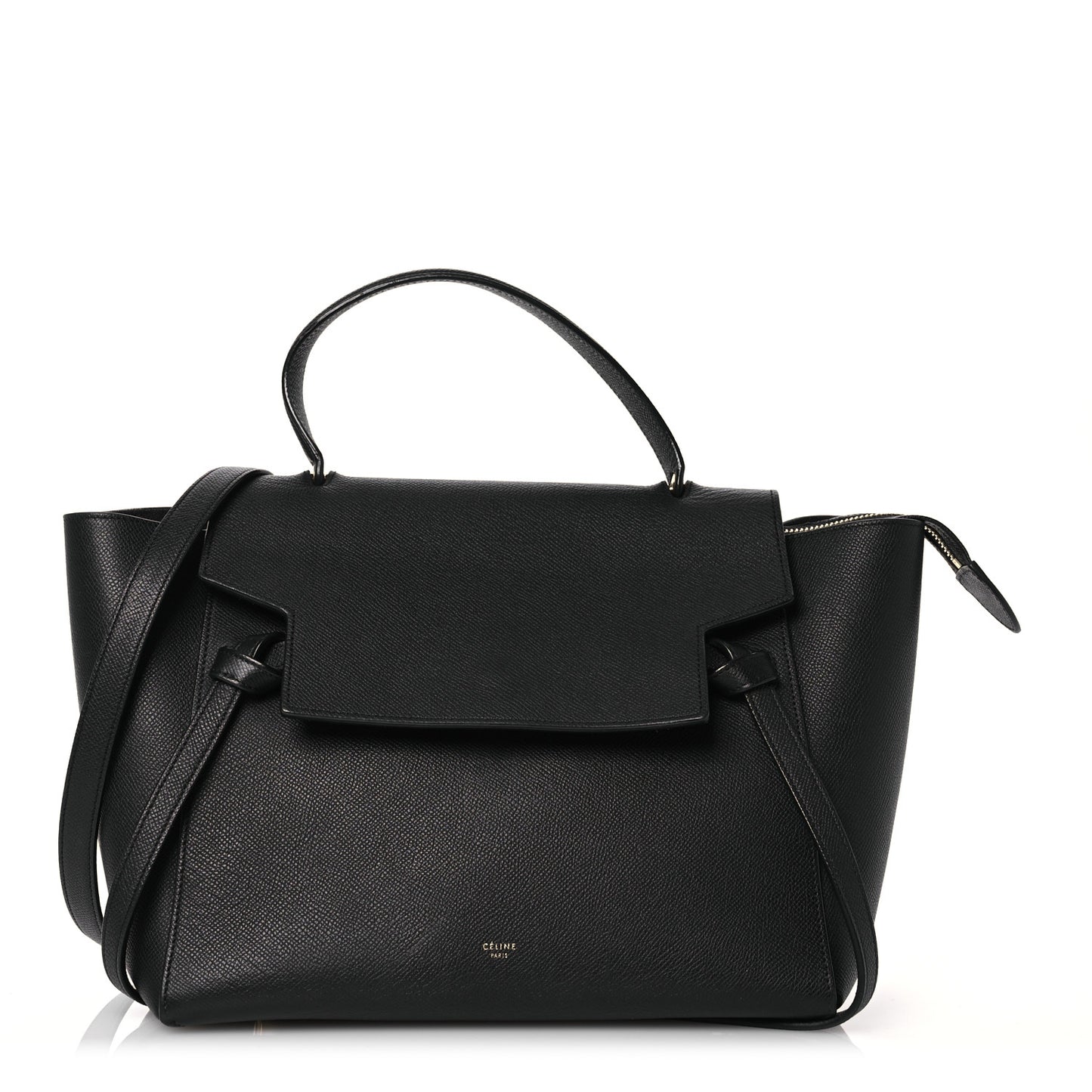 Grained Calfskin Mini Belt Bag Black