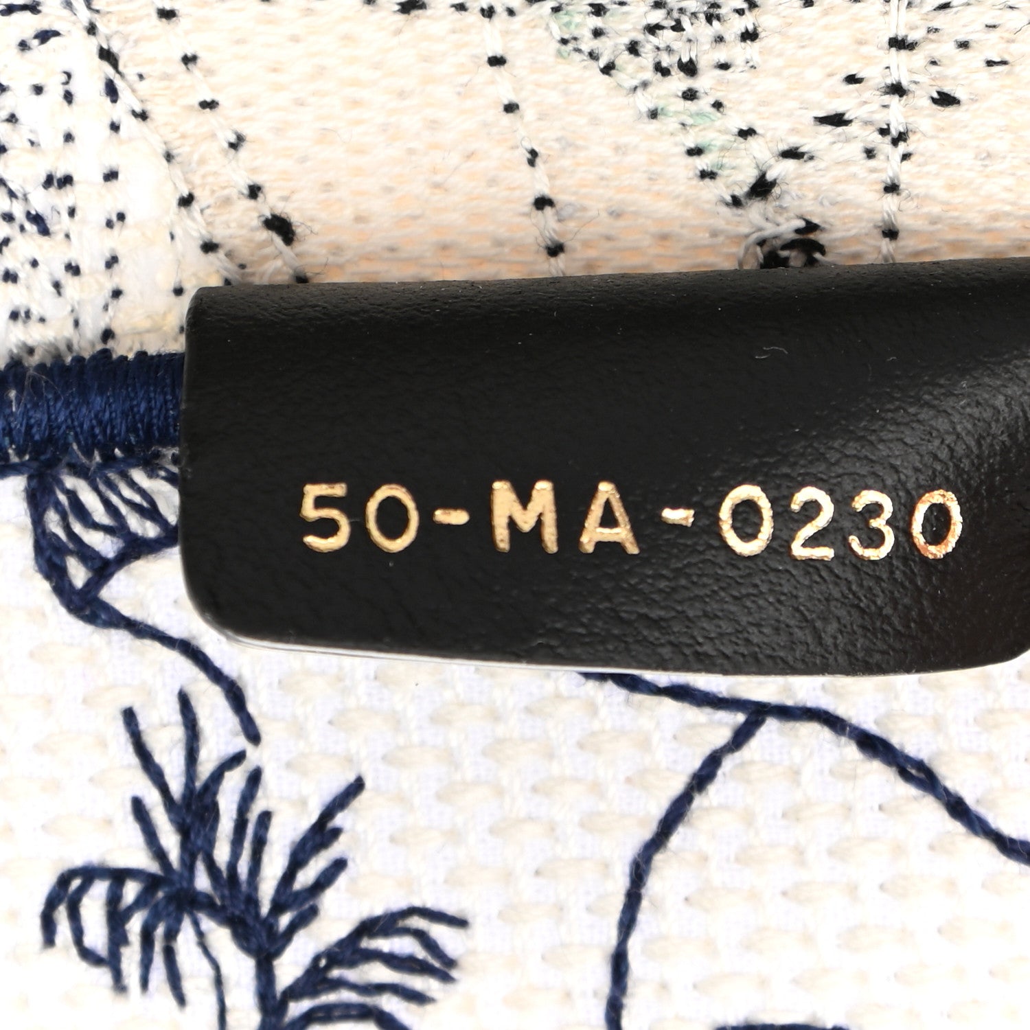 Christian Dior Canvas Embroidered Large Around The World Book Tote Blue 9 of 10