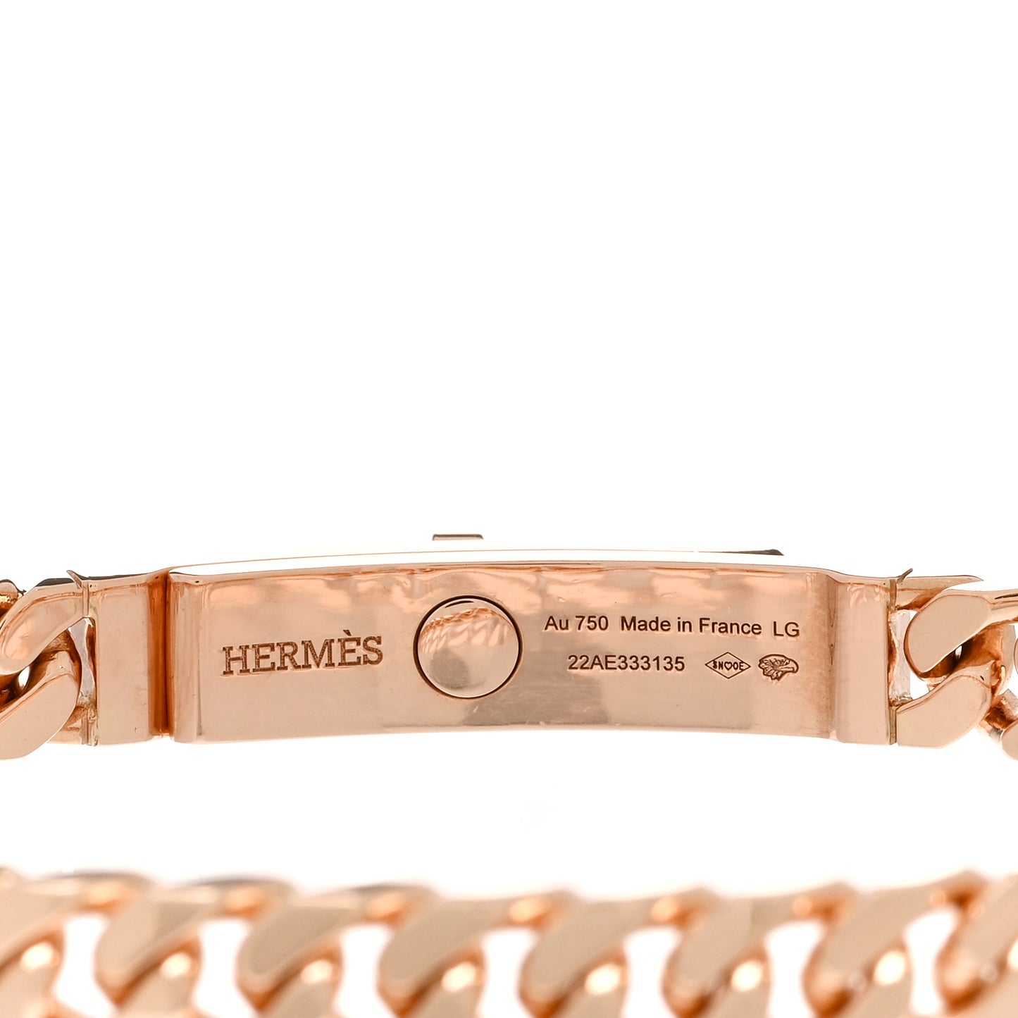 18K Rose Gold Diamond PM Kelly Chaine Bracelet LG
