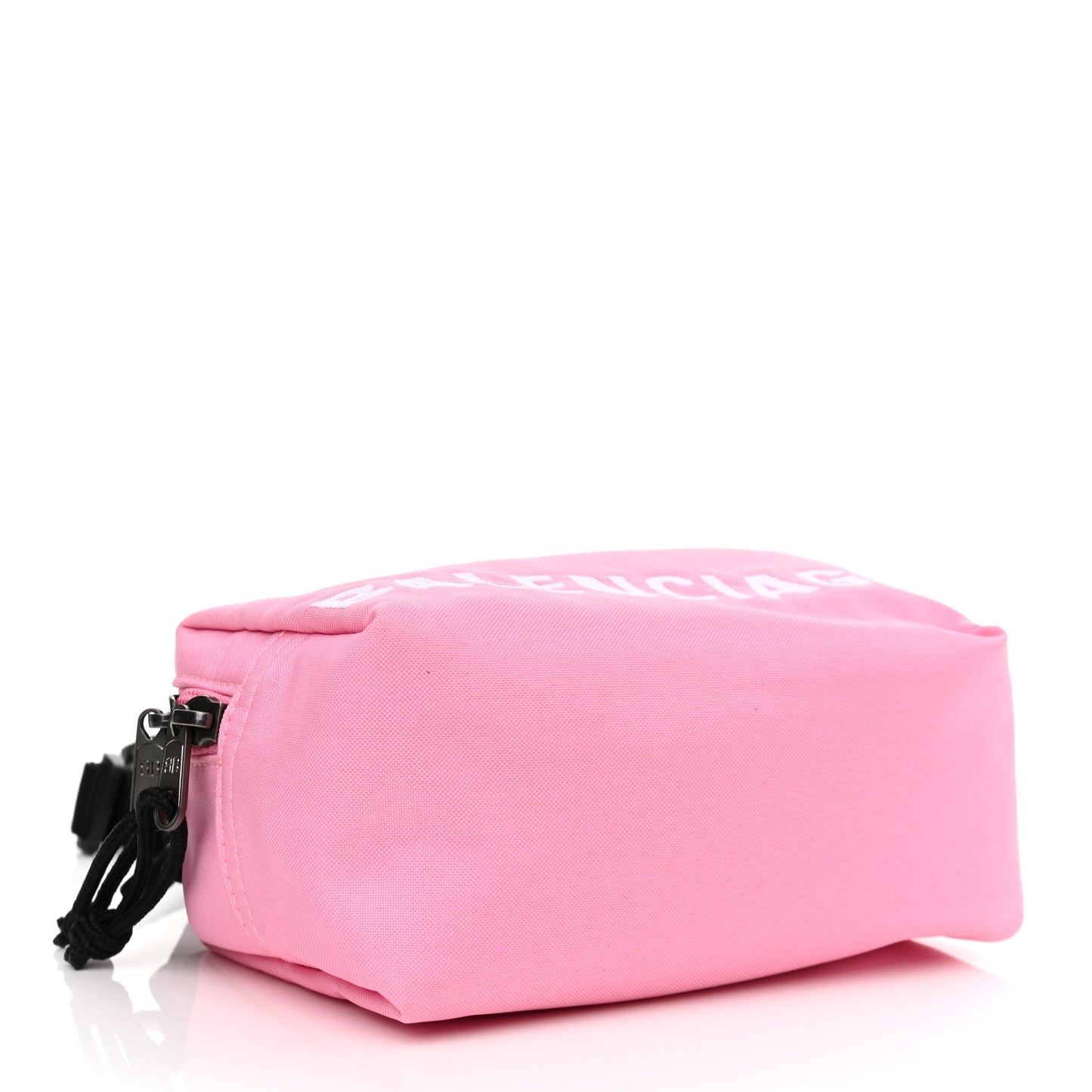 Recycled Sport Nylon Logo Embroidered Messenger Bag Pink White