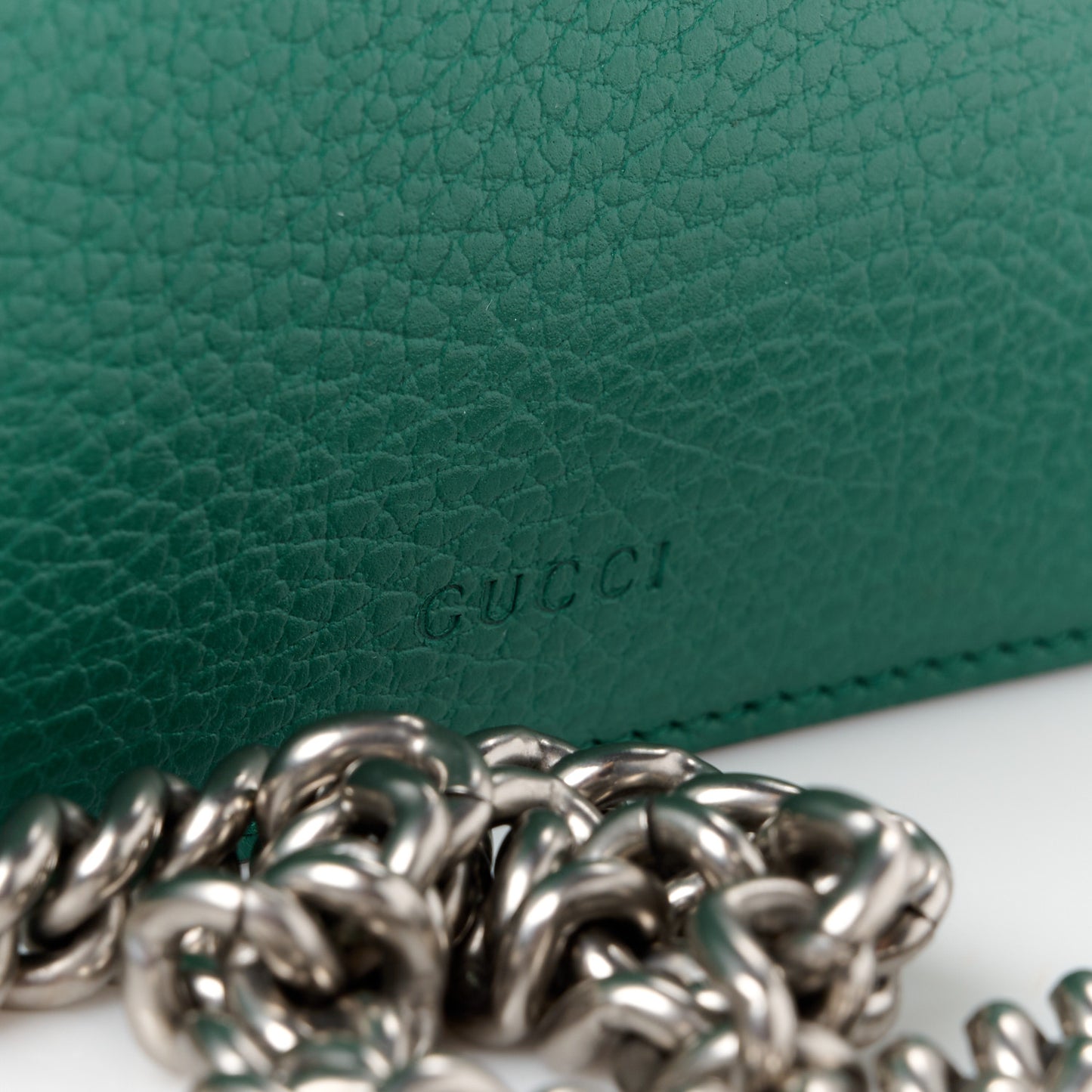 Pebbled Calfskin Small Dionysus Shoulder Bag Emerald