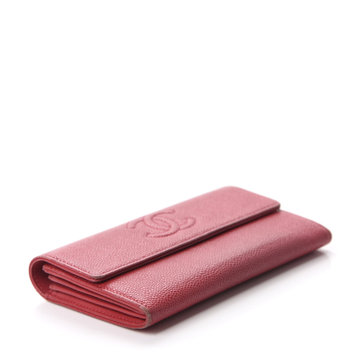 Caviar Timeless CC Large Flap Wallet Red