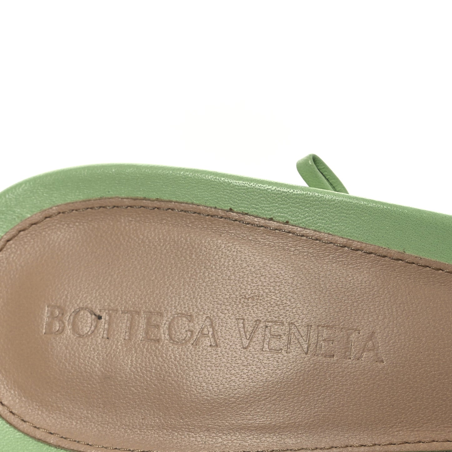 Lambskin Stretch Chain Strap 90mm Sandals 40.5 Pistachio