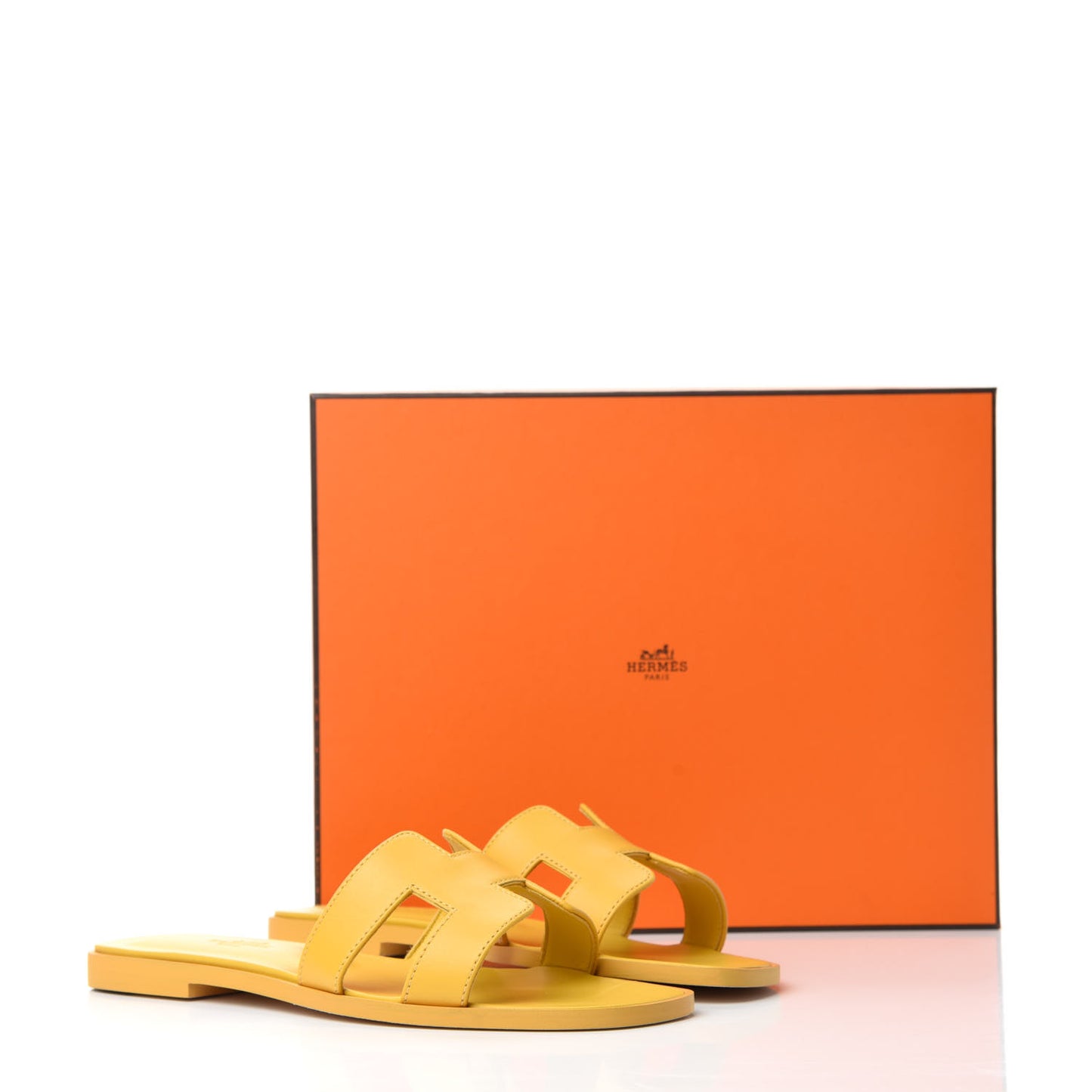 Calfskin Oran Sandals 36 Ocre Jaune