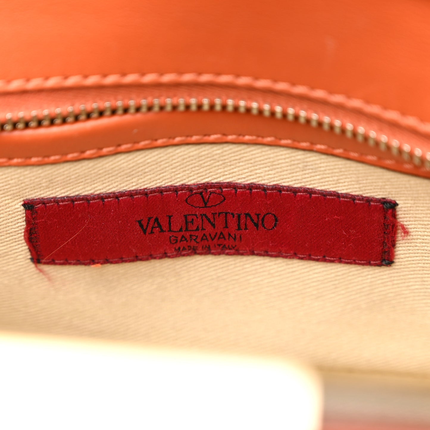 Vitello MIni Rockstud Double Handle Tote Orange