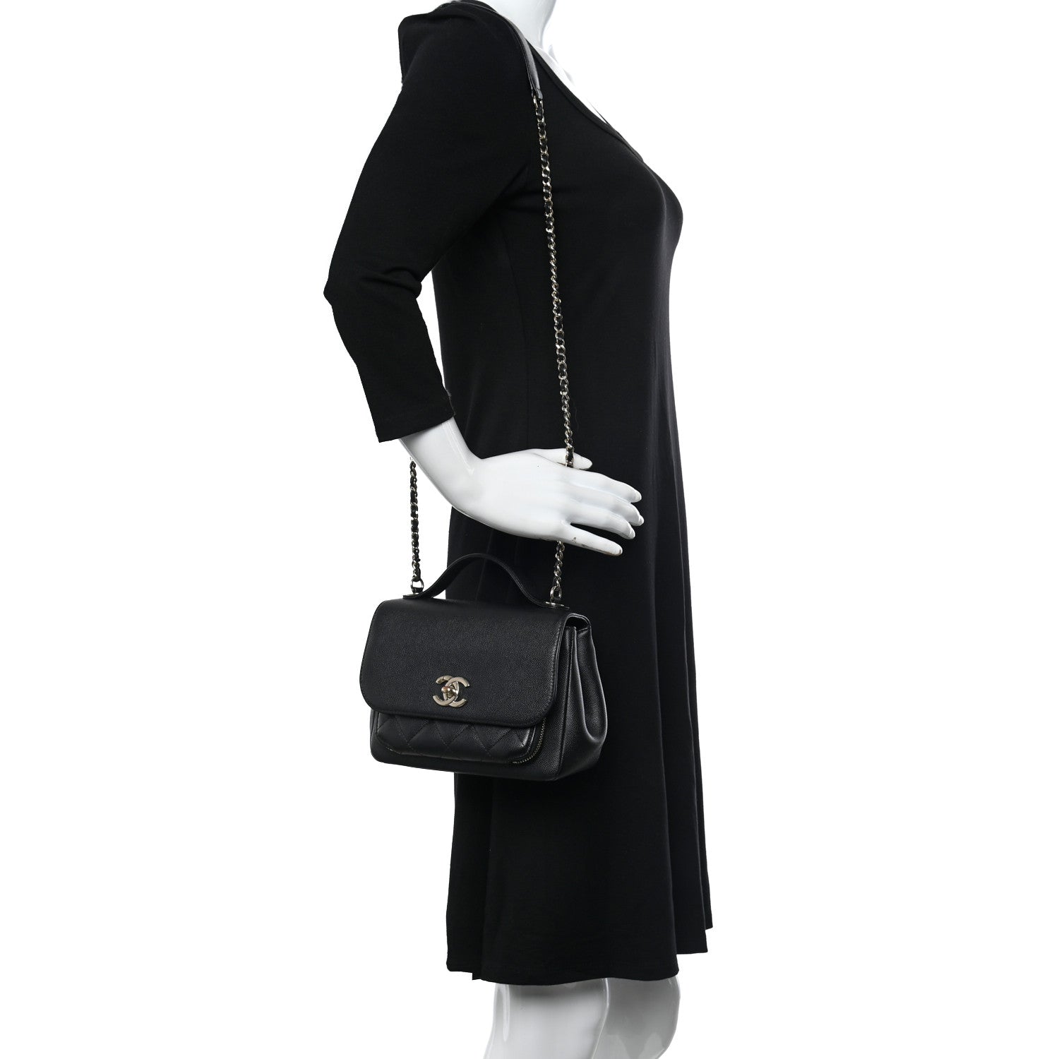 Chanel Caviar Quilted Small Business Affinity Flap Black 2 of 14