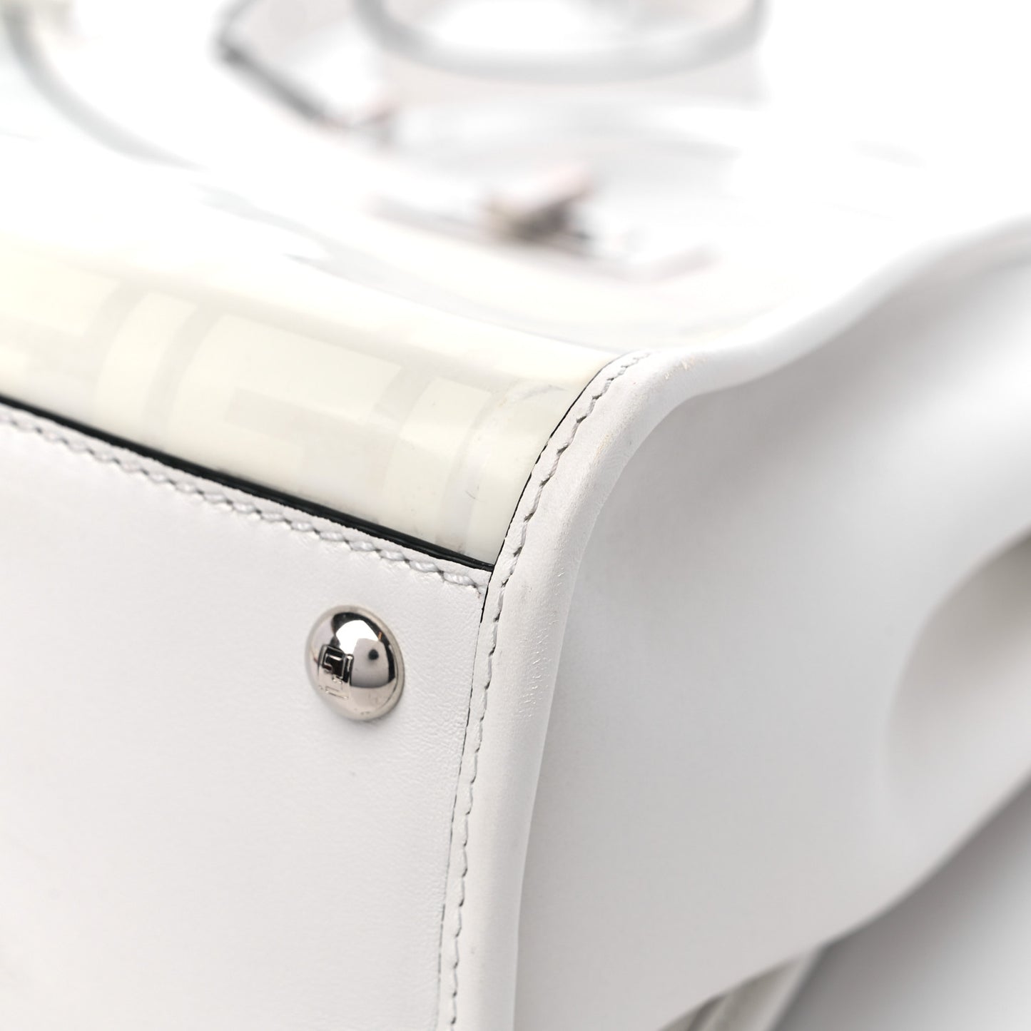 TPU FF Vitello Century Peekaboo Satchel White