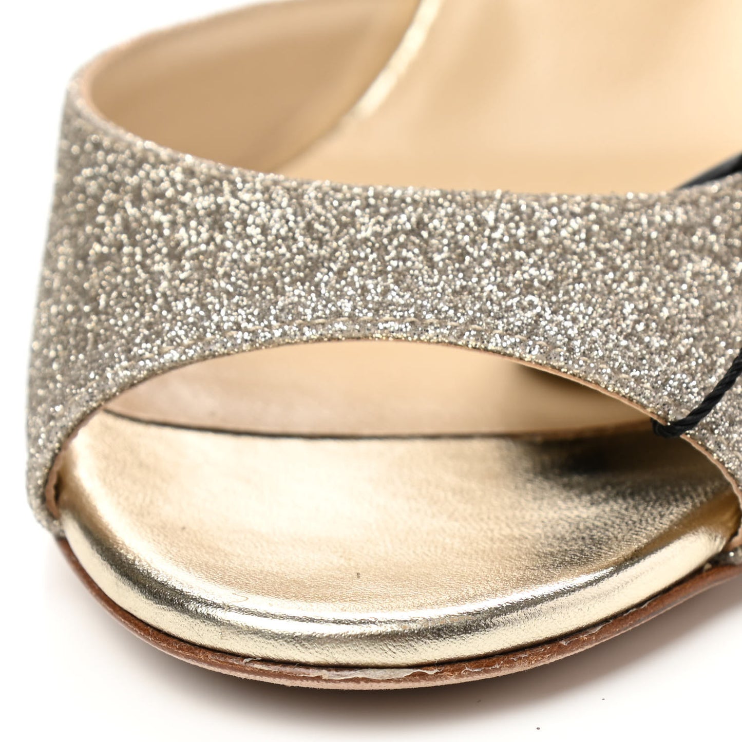 Glitter Ankle Strap Pumps 36 Gold
