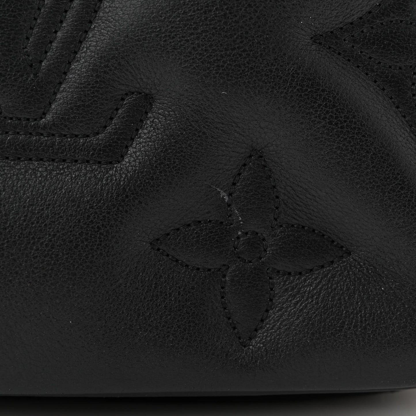 Calfskin Bubblegram Wallet On Strap Black