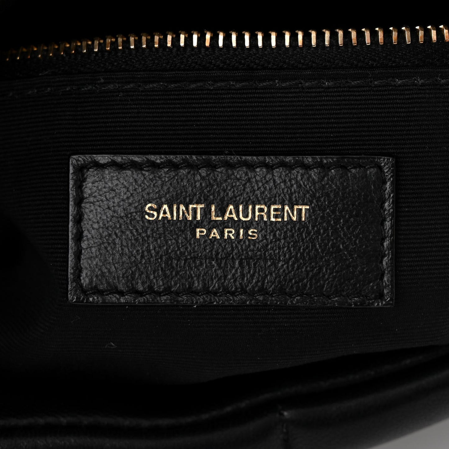 Lambskin Quilted Small Loulou Puffer Monogram Chain Satchel Black